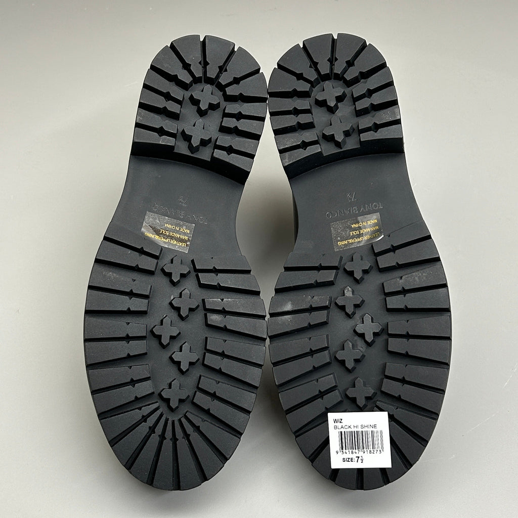 TONY BIANCO Wiz Black Hi Shine Casual Shoes Women's Sz 7.5 (New)
