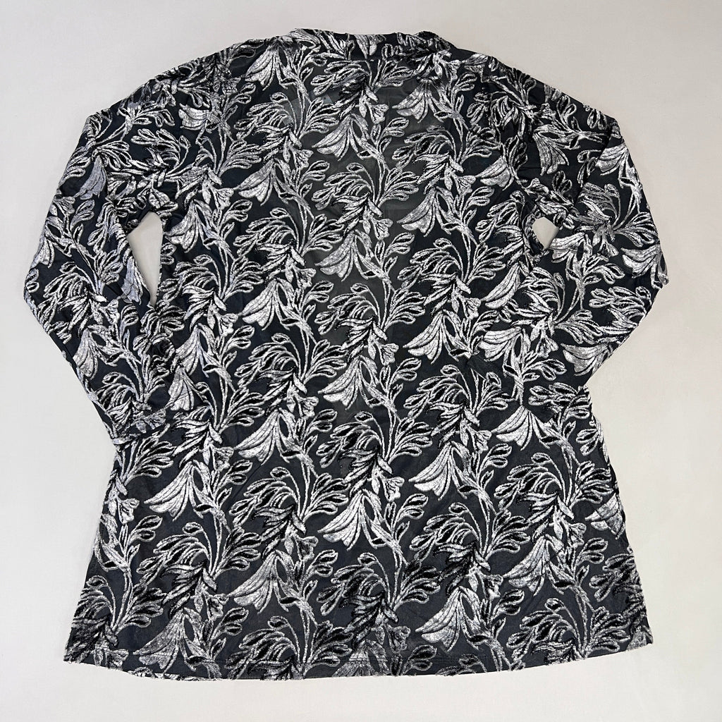 SUSAN GRAVER Knit Cardigan & Tank Set Women's Sz L Grey / Black A384258F19543 (New)