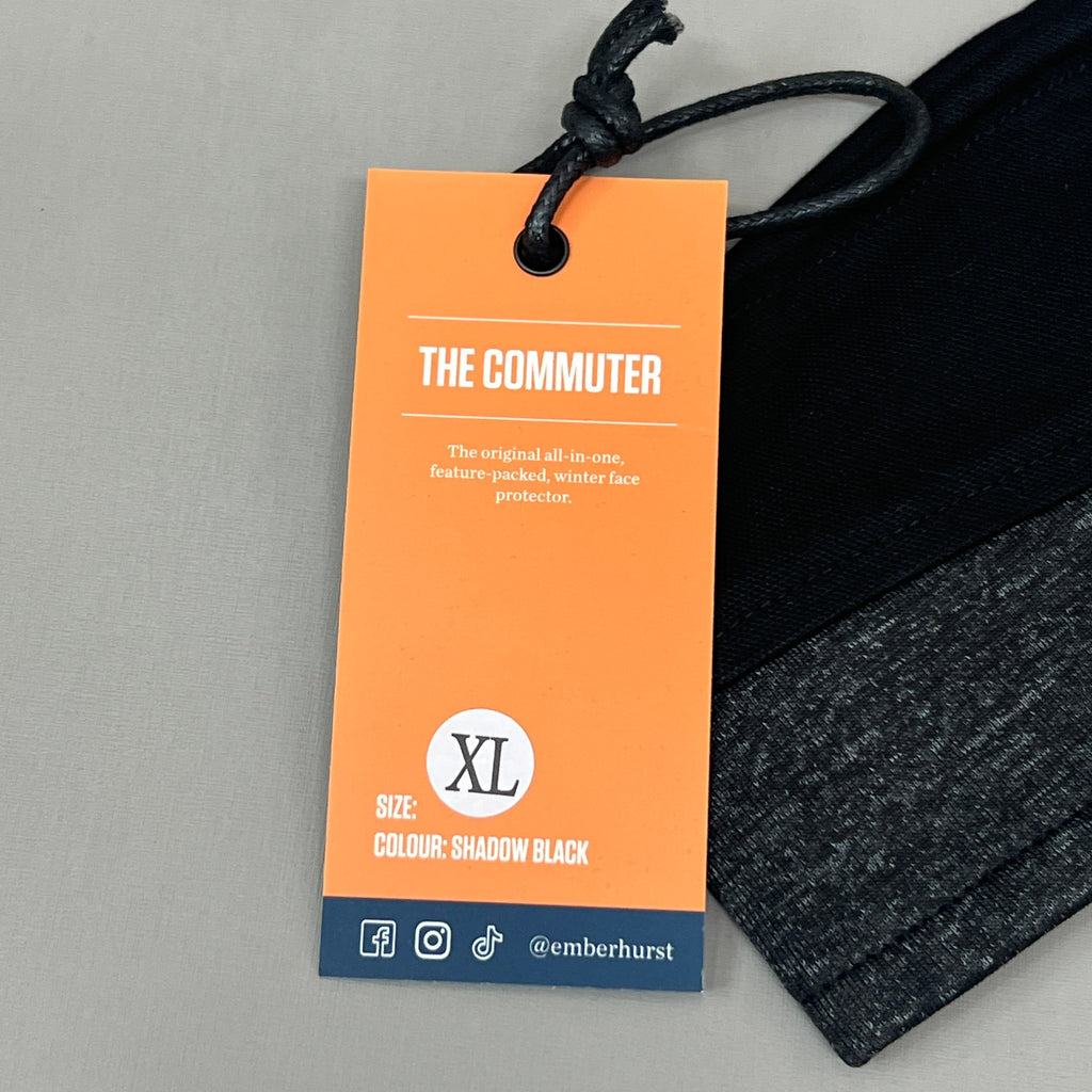 EMBERHURST 2-Pack! of Extra Removable Earband for The Commuter Winter Face Protector Shadow Black XL (New)