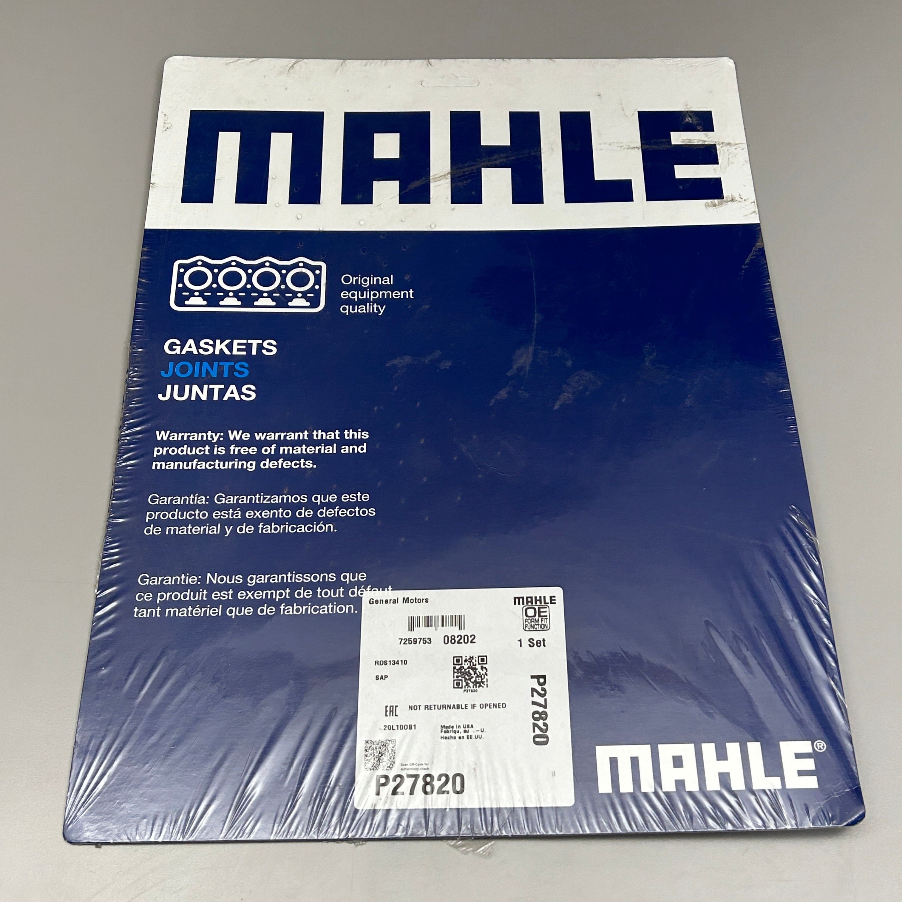 MAHLE Axle Housing Cover Gasket General Motors P27820 (New, Damaged Packaging)