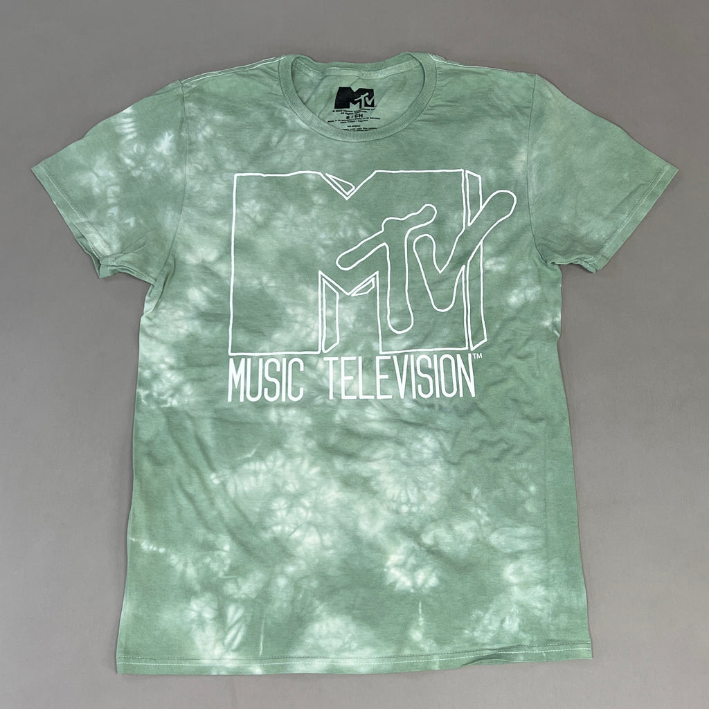 MTV Mint and White Tie-Dye Short Sleeve T-Shirt Women's Sz S 86947(New)