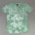 MTV Mint and White Tie-Dye Short Sleeve T-Shirt Women's Sz S 86947(New)