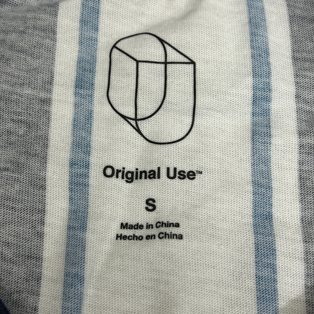 ORIGINAL USE Men's Striped Long Sleeve T-Shirt Gold/Stripe Sz S (New)