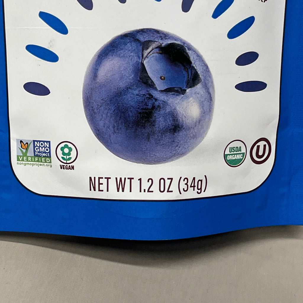 NATIERRA Nature & Earth Freeze-Dried Organic Blueberries 1.2oz -3 packs (New)