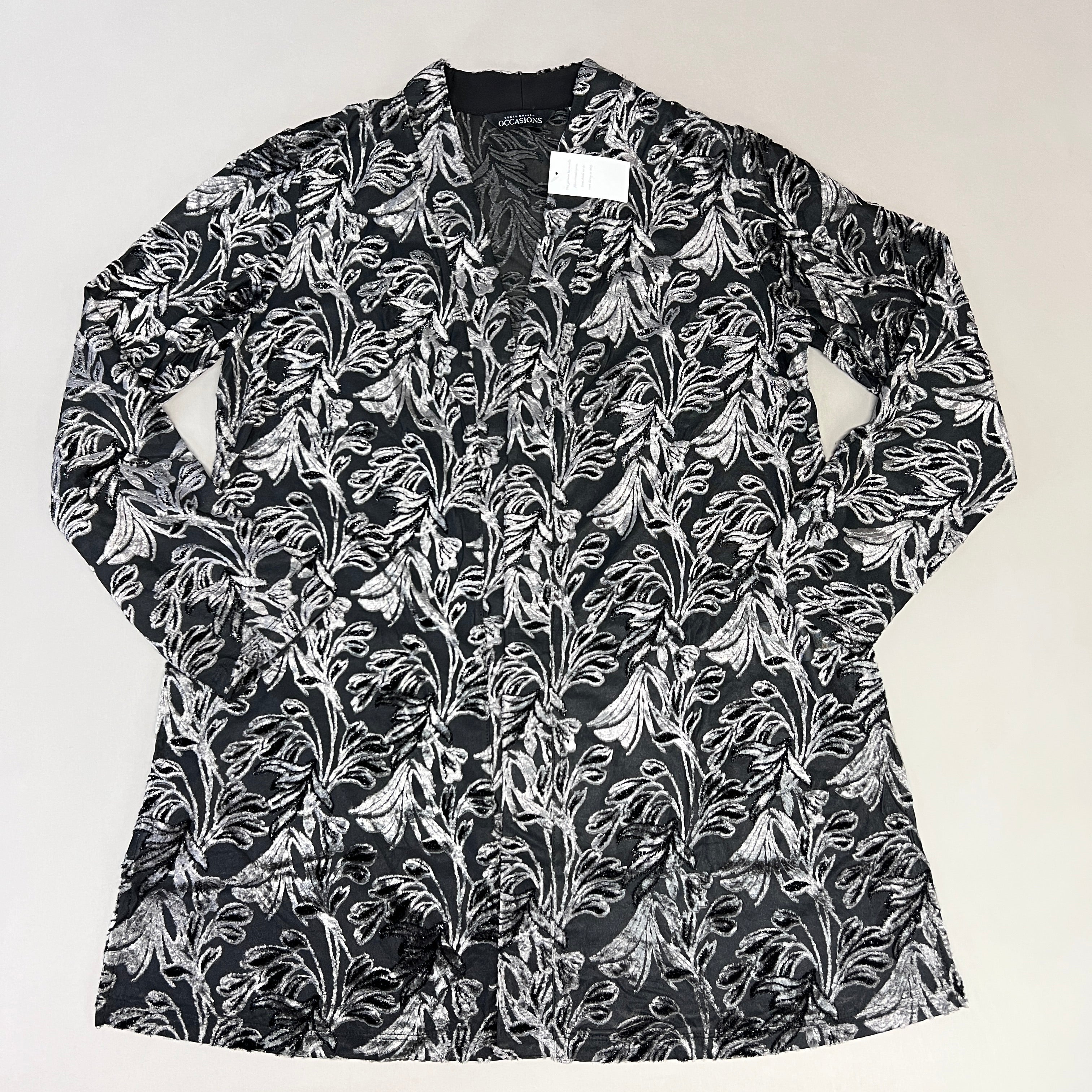 SUSAN GRAVER Knit Cardigan & Tank Set Women's Sz S Grey / Black A384258F19625 (New)