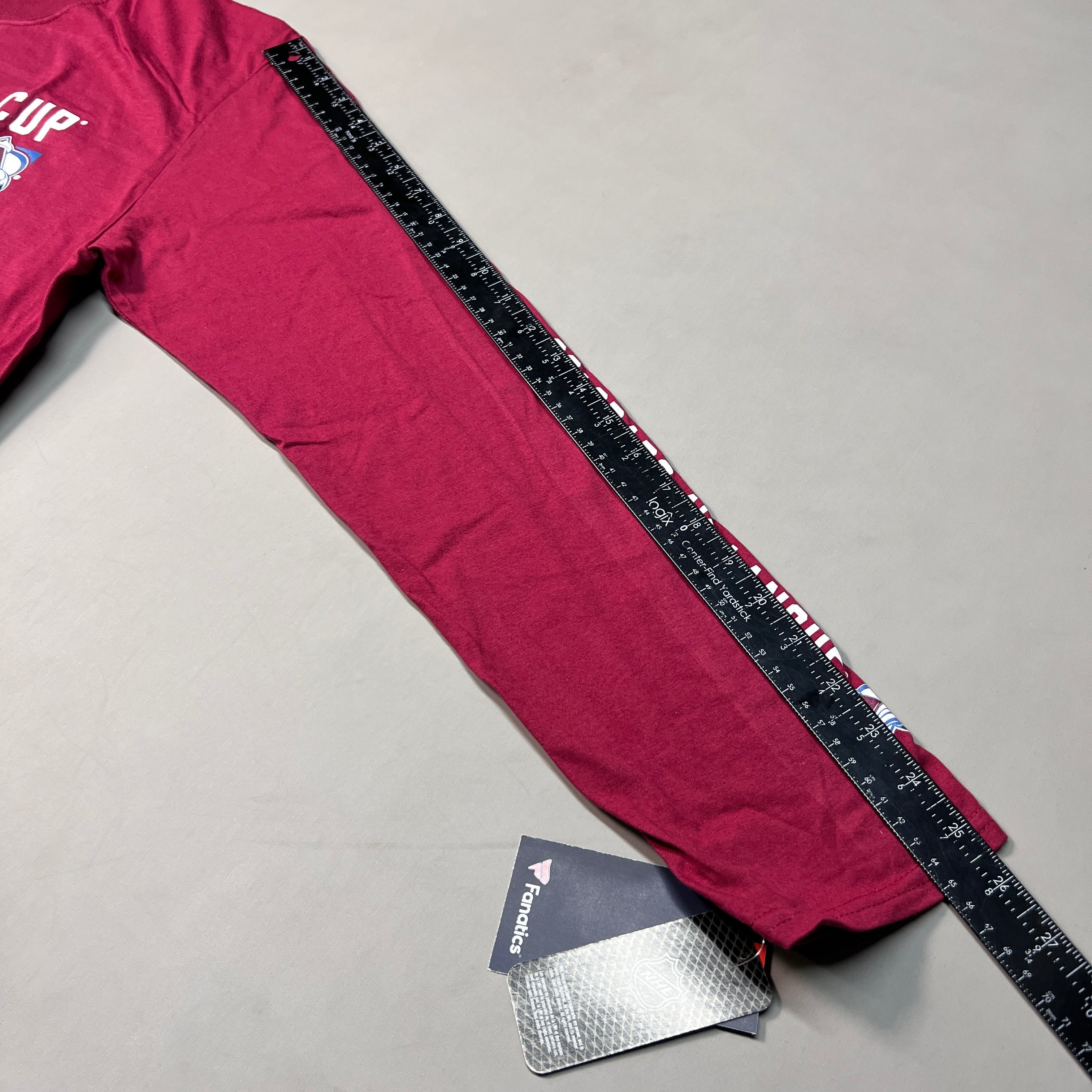 FANATICS 2022 Stanley Cup Champions Colorado Avalanche Long Sleeve T-shirt Sz L Burgundy 058N SC Champs (New)