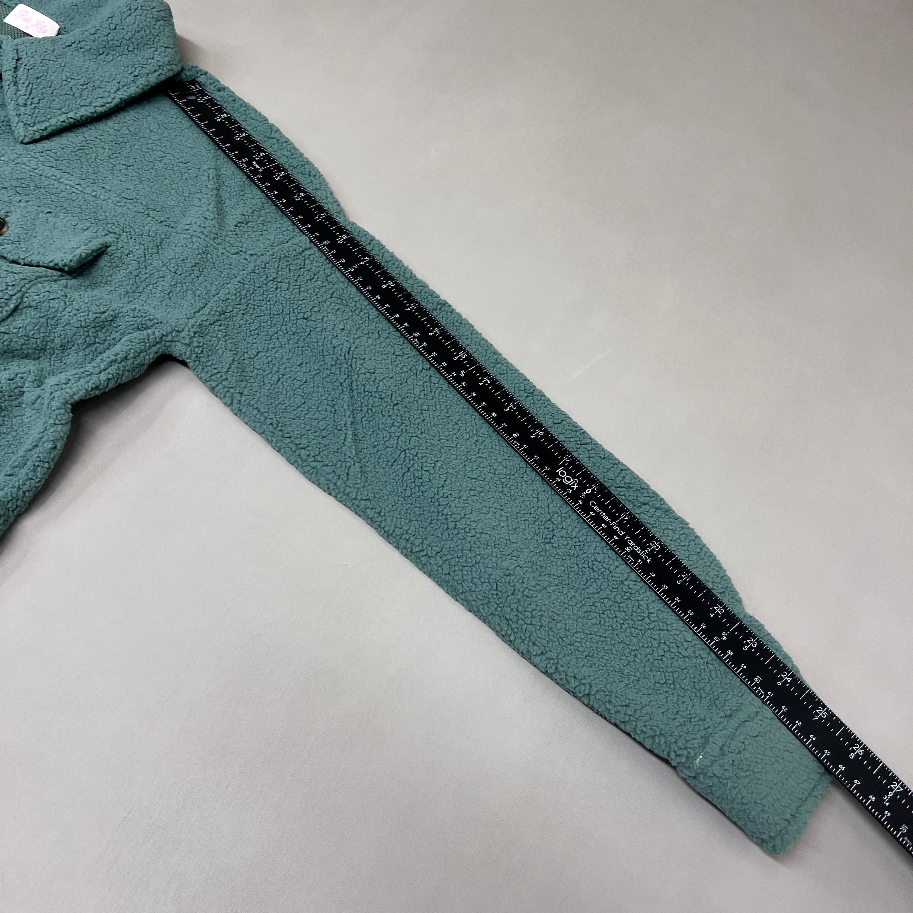 ZA@ PINK LILY Fleece Button-up Jacket Women's Sz S Olive Green PL177 (New)