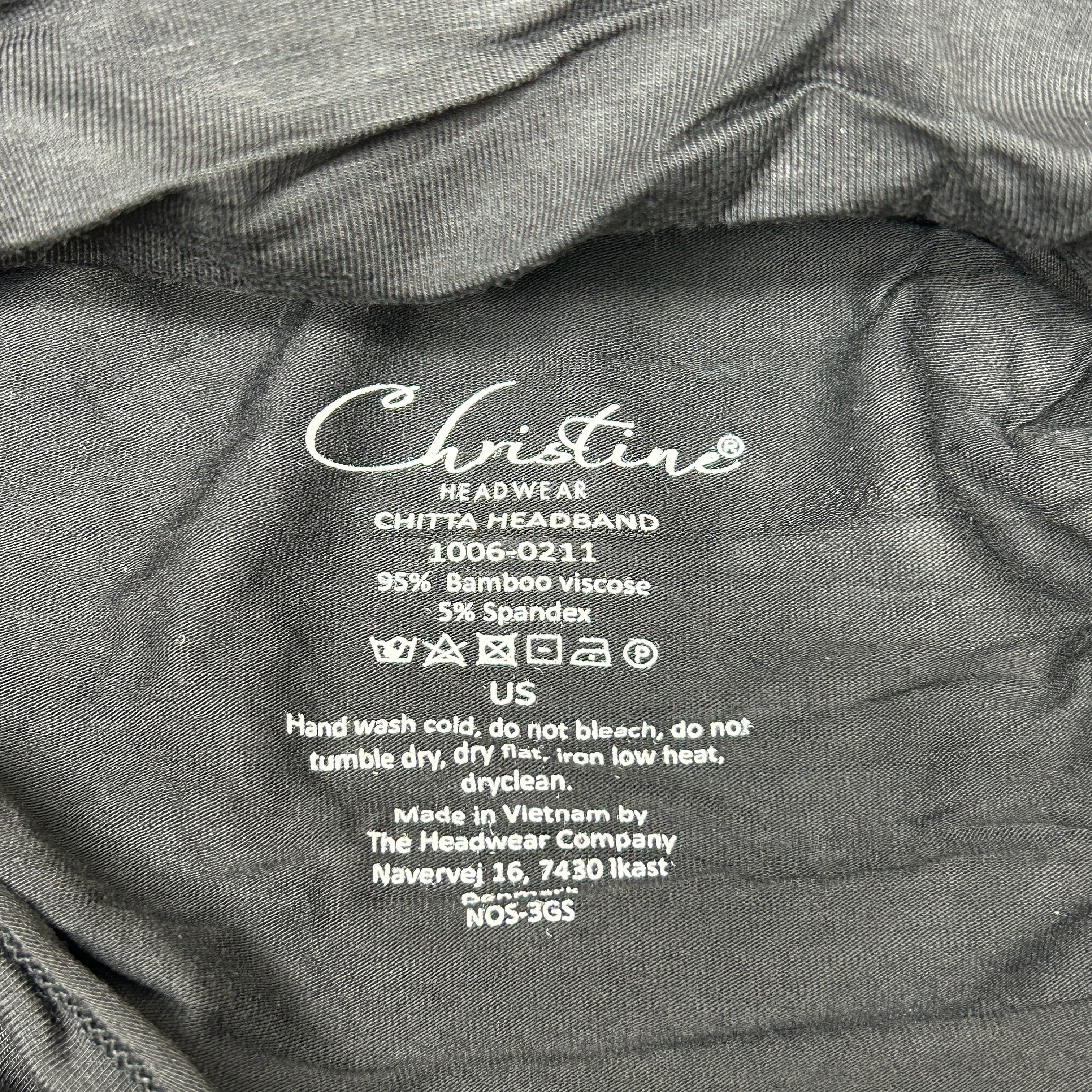 CHRISTINE HEADWEAR Chitta Headband Black 1006-0211 (New)