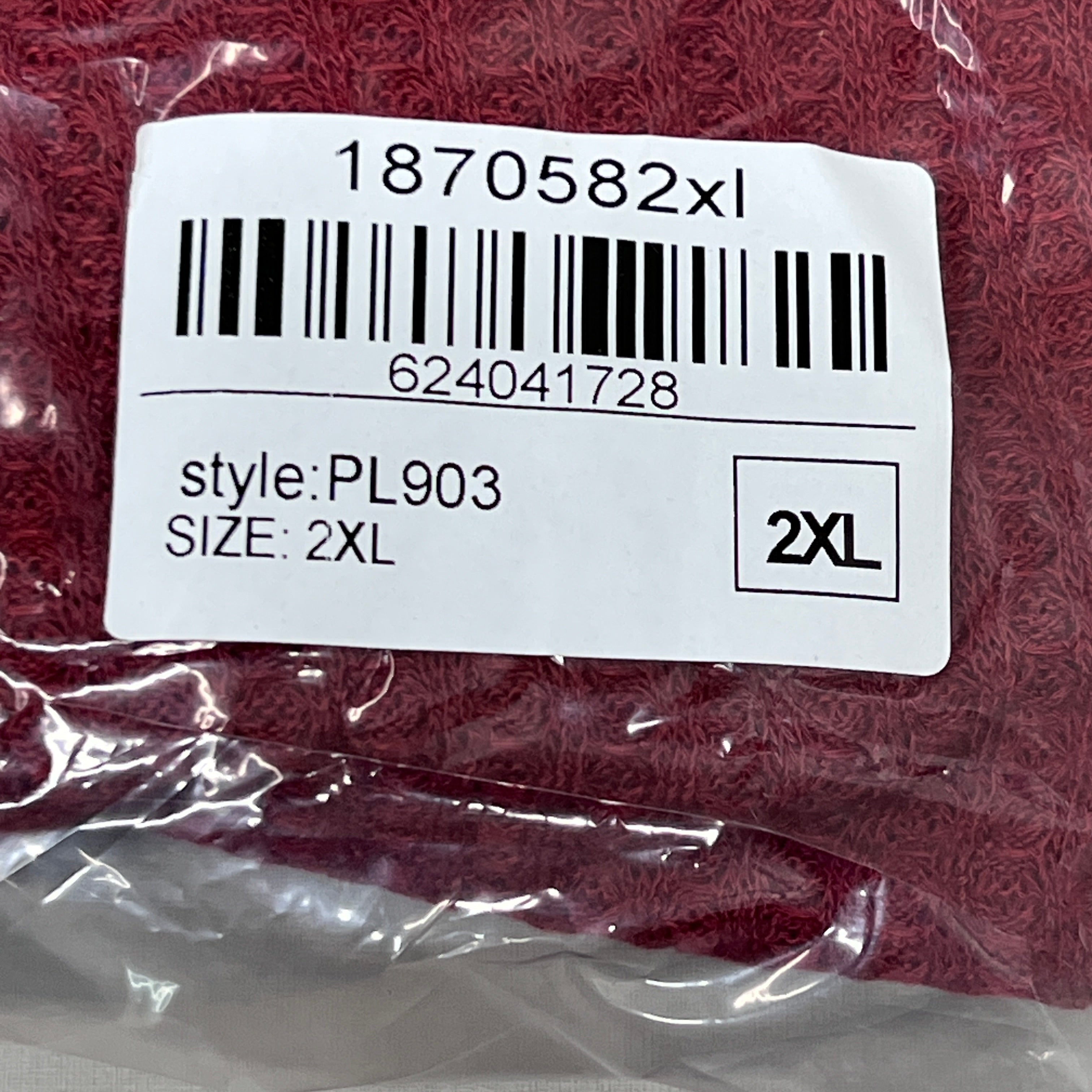 PINK LILY Take the Leap Henley Waffle Knit Blouse Women's Sz 2XL Cranberry PL903 (New)