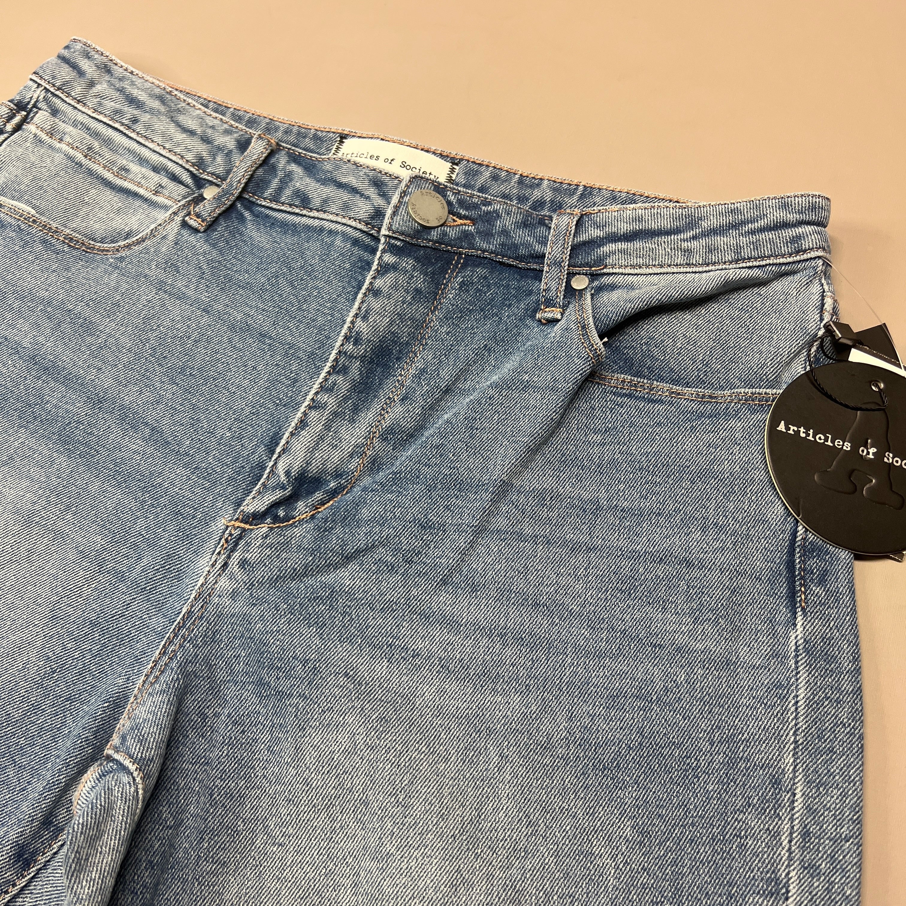 ARTICLES OF SOCIETY Orchidland Ripped Denim Jeans Women's Sz 27 Blue 4009TQ3-717 (New)