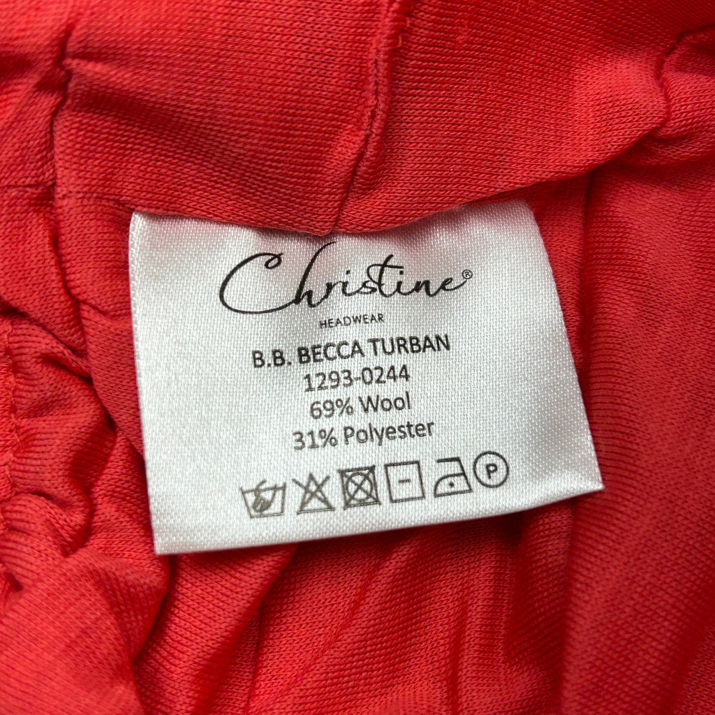 CHRISTINE HEADWEAR BB Becca Turban Raspberry Red 1293-0244 (New)
