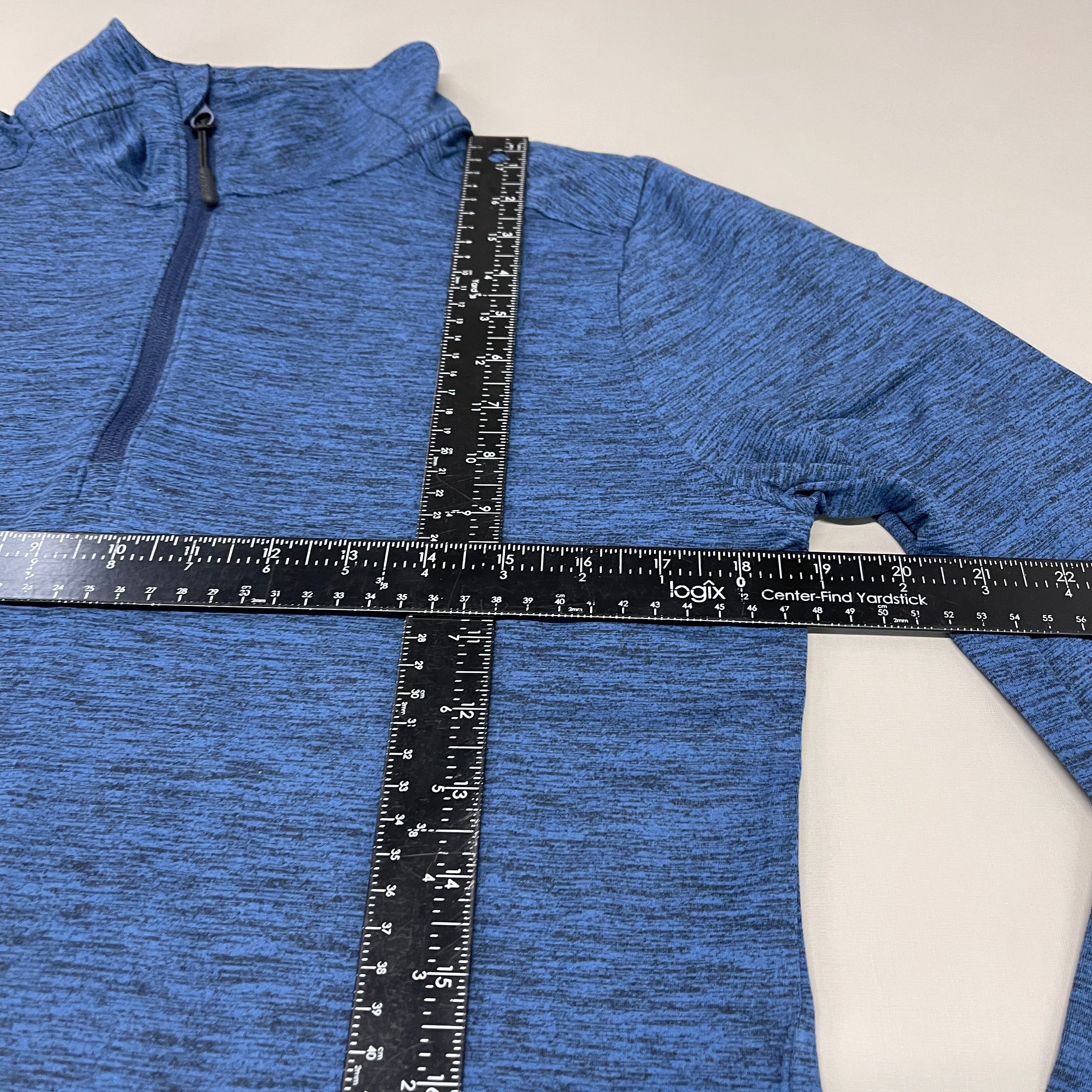ZUSA Pull Over Shirt Long Sleeve Brisk Quarter Zip Women's Sz M Navy Heather (New)