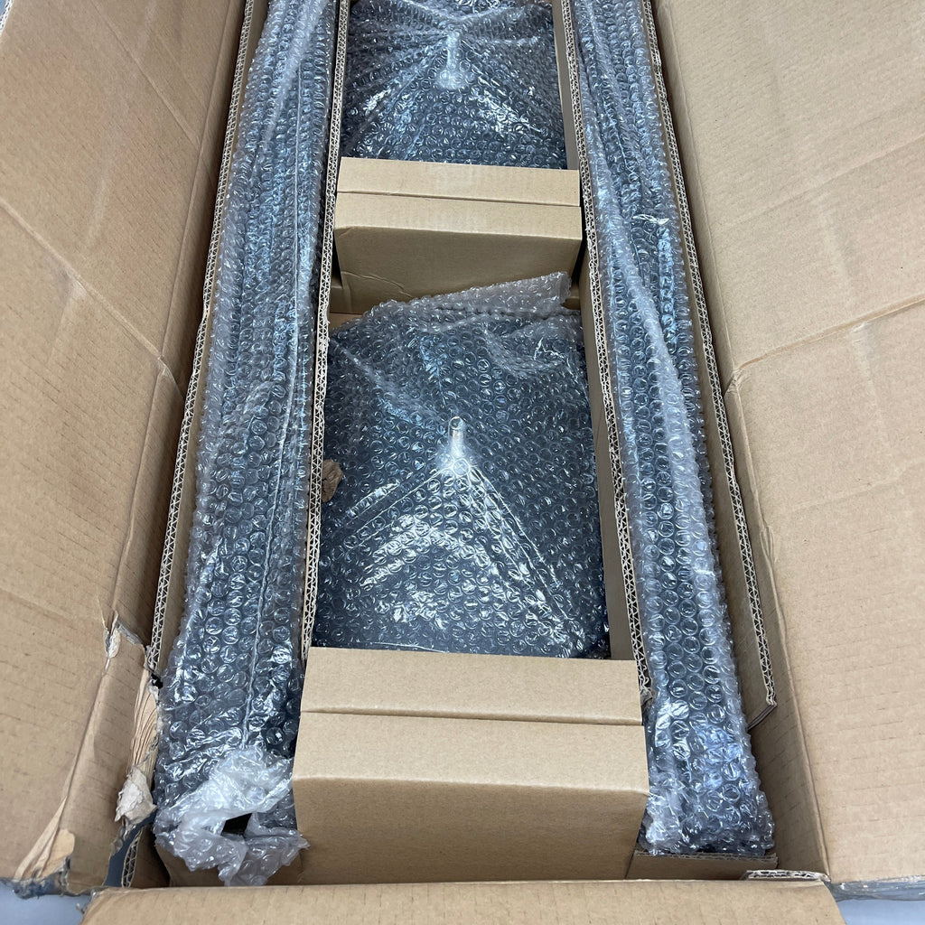 Queueway 2-PACK of Stanchion Black Barrier Posts W/ 7' x 2" Retractable Black Webbing QWYPOST-33-B9 (New)