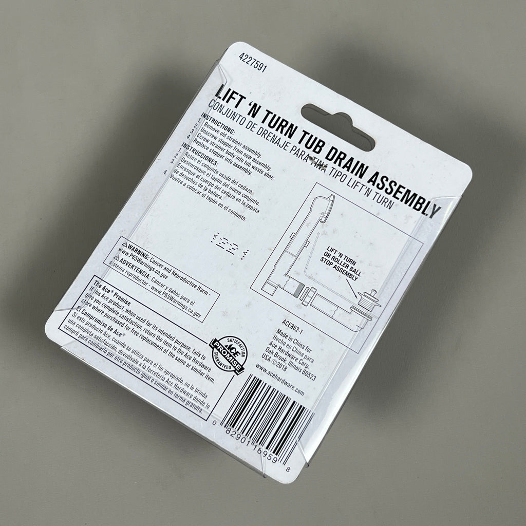 ACE 6-PACK of Lift 'n Turn Tub Drain Polished Metal Assembly 1-1/2 in.  (New)