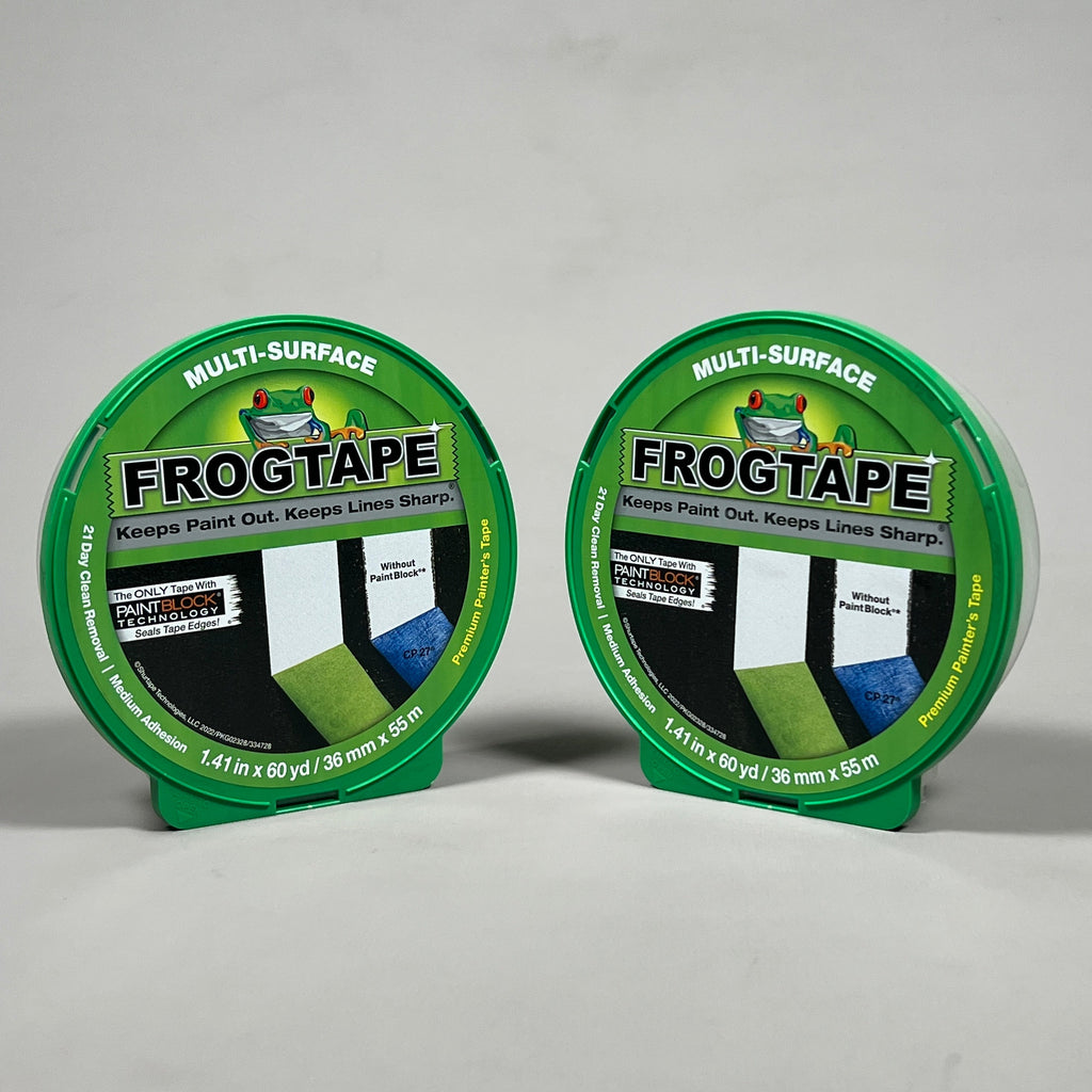 2-PK SHURTAPE FROGTAPE Multi-Surface Masking Tape Green 1.41 in x 60 yd 1396747 (New)