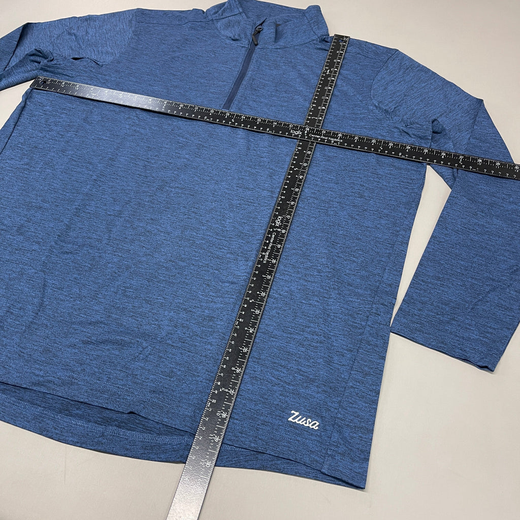ZUSA Pull Over Shirt Long Sleeve Brisk Quarter Zip Men's Sz XL Navy Heather (New)