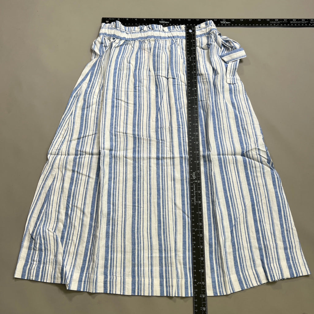 TOMMY BAHAMA Women's Shell Yea Stripe Midi Skirt Turkish Sea Size XS (New)