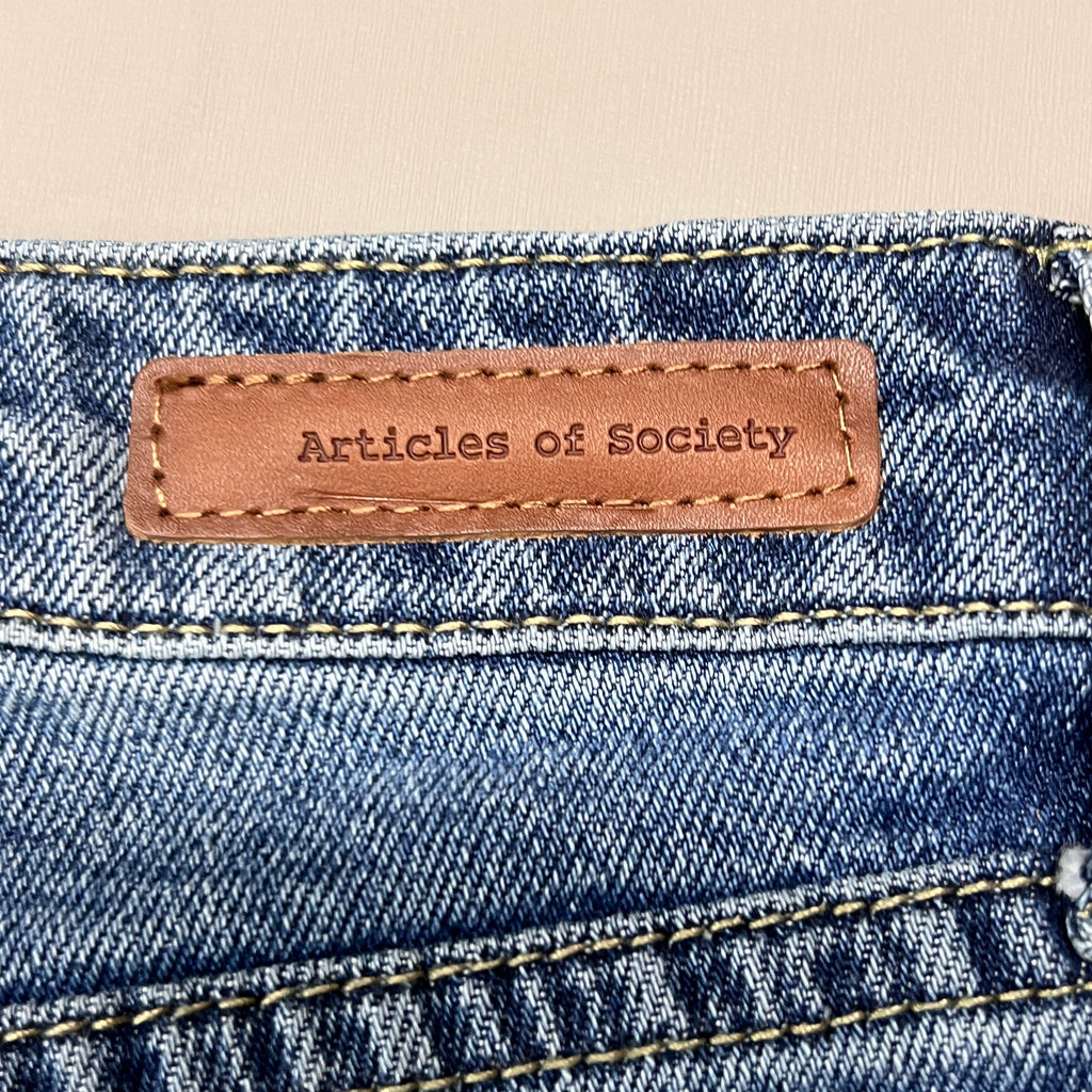 ARTICLES OF SOCIETY OMAO High Rise Denim Jeans Women's Sz 28 Blue 4009TQ3-716 (New)