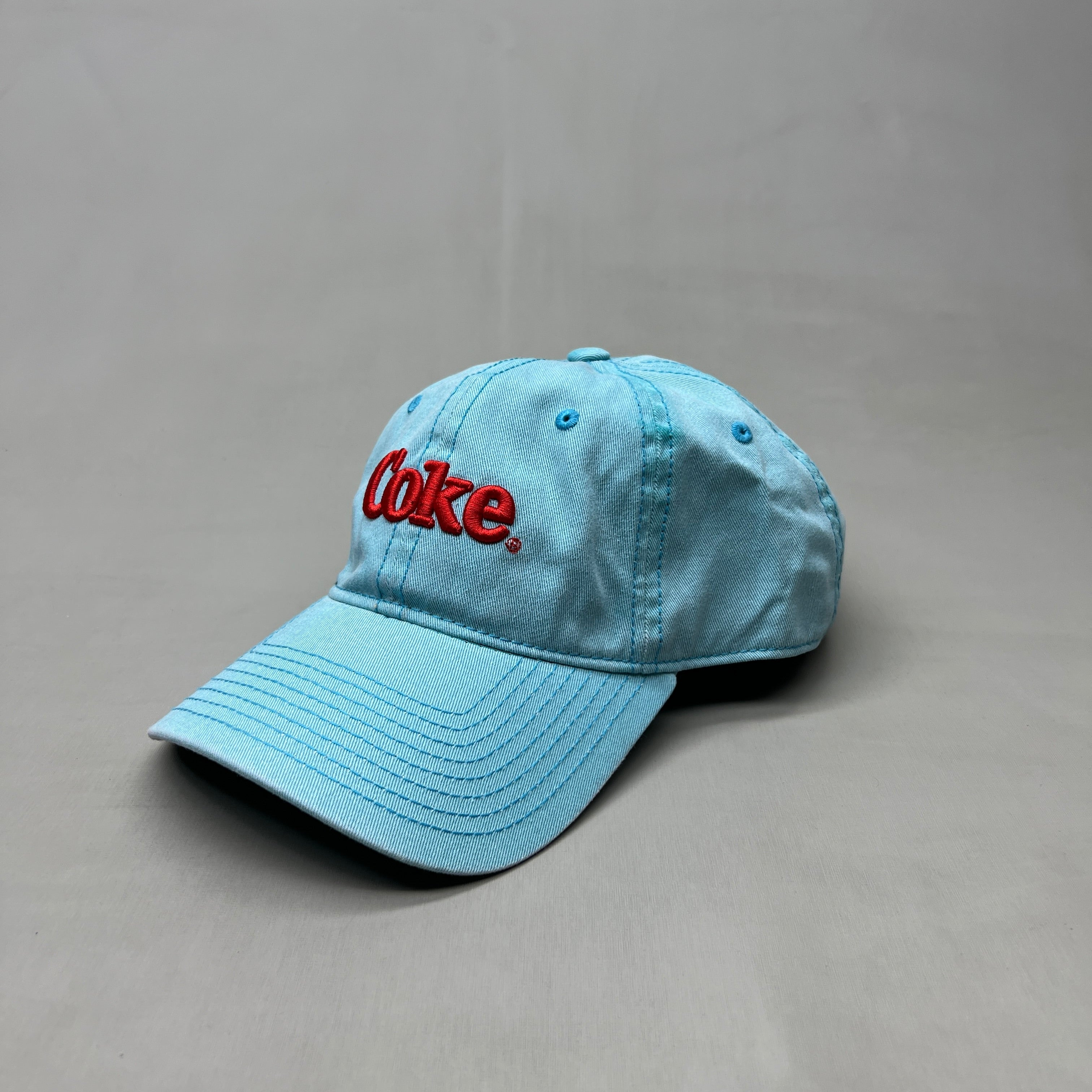 COCA-COLA Baseball Cap Strap Back Sz One Size Bright Aqua 23635 (New)