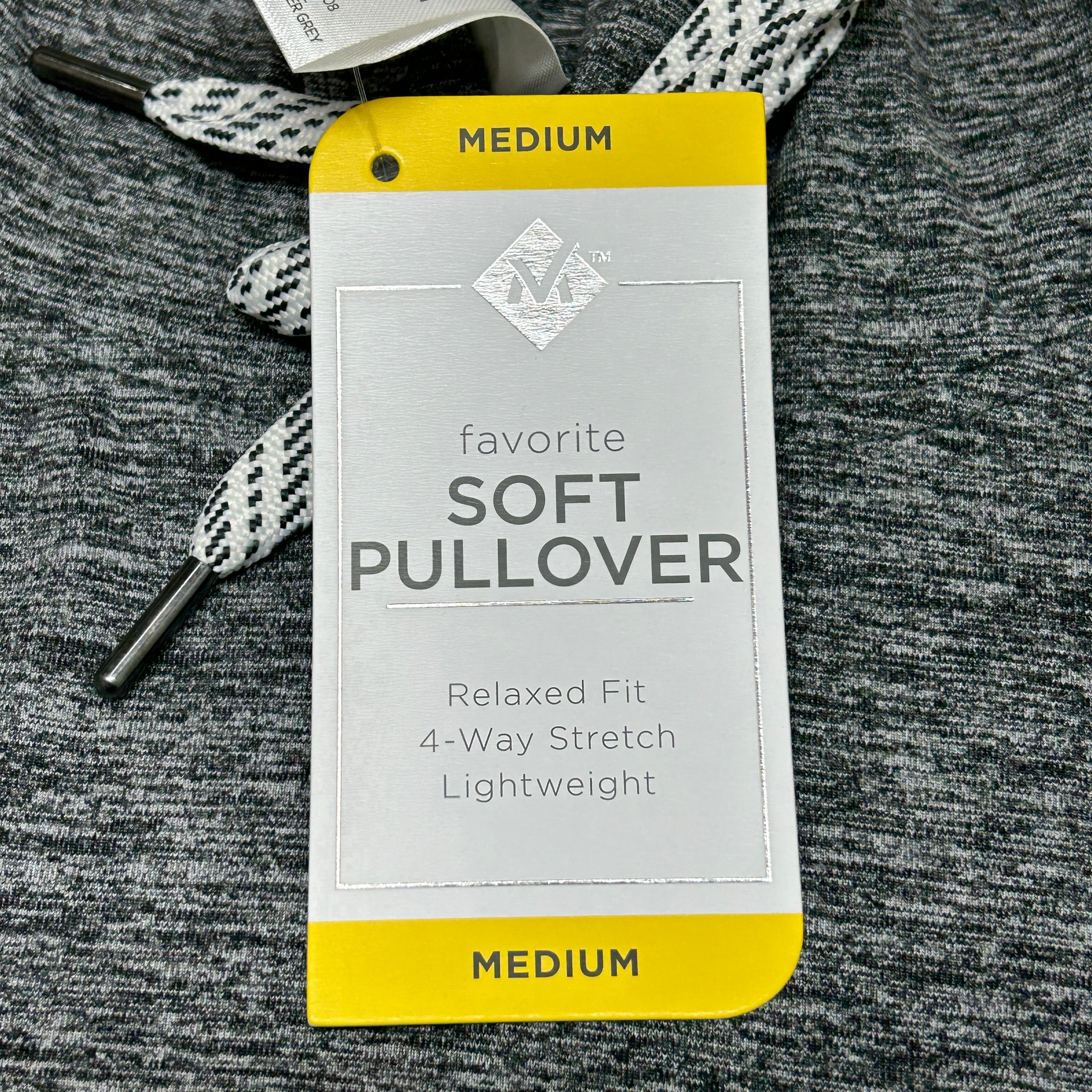 MEMBERS MARK Favorite Soft Pullover Heather Grey Size Medium (New)