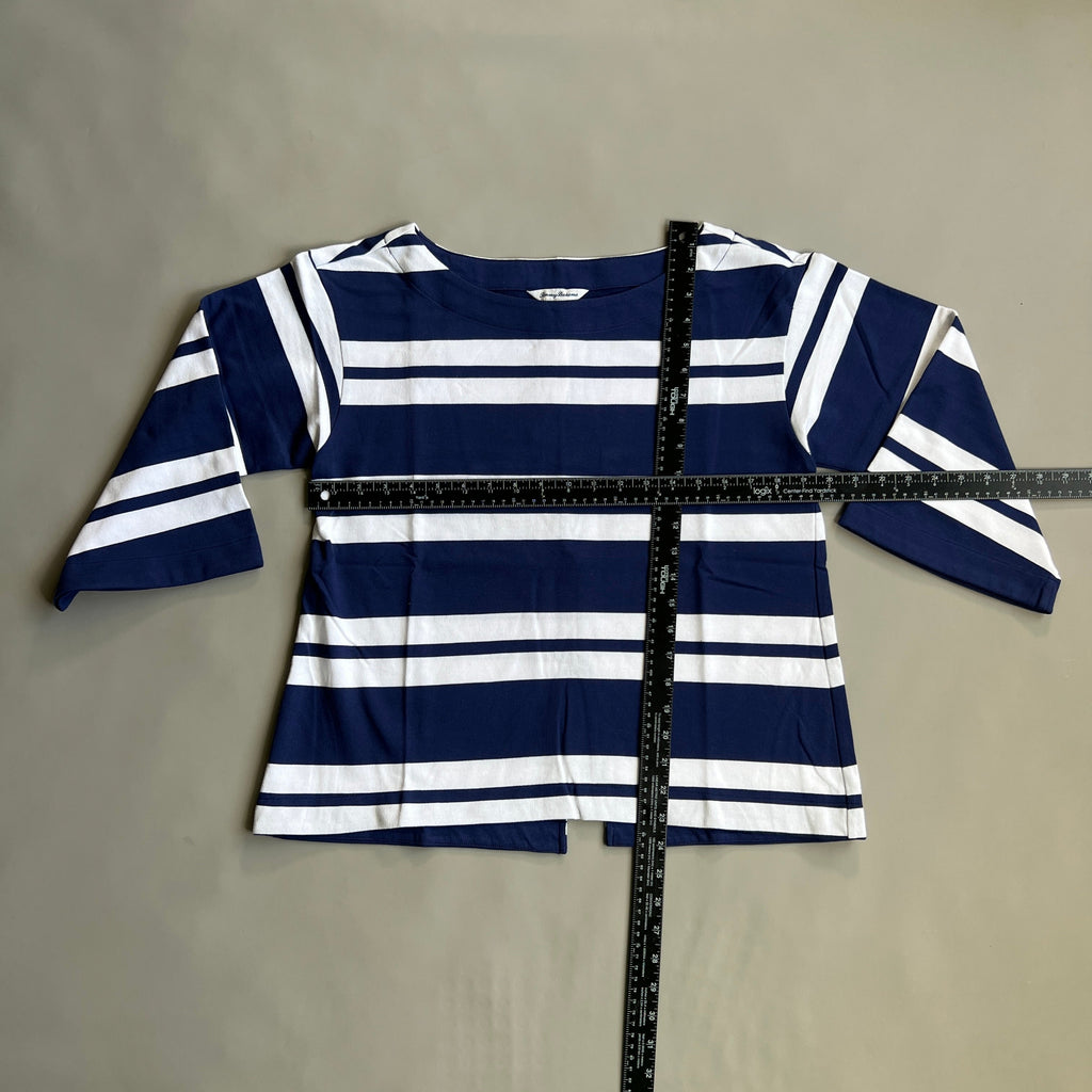 TOMMY BAHAMA Women's French Terrace Bell Sleeve Popover Island Navy Size S (New)