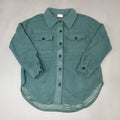 ZA@ PINK LILY Fleece Button-up Jacket Women's Sz S Olive Green PL177 (New)