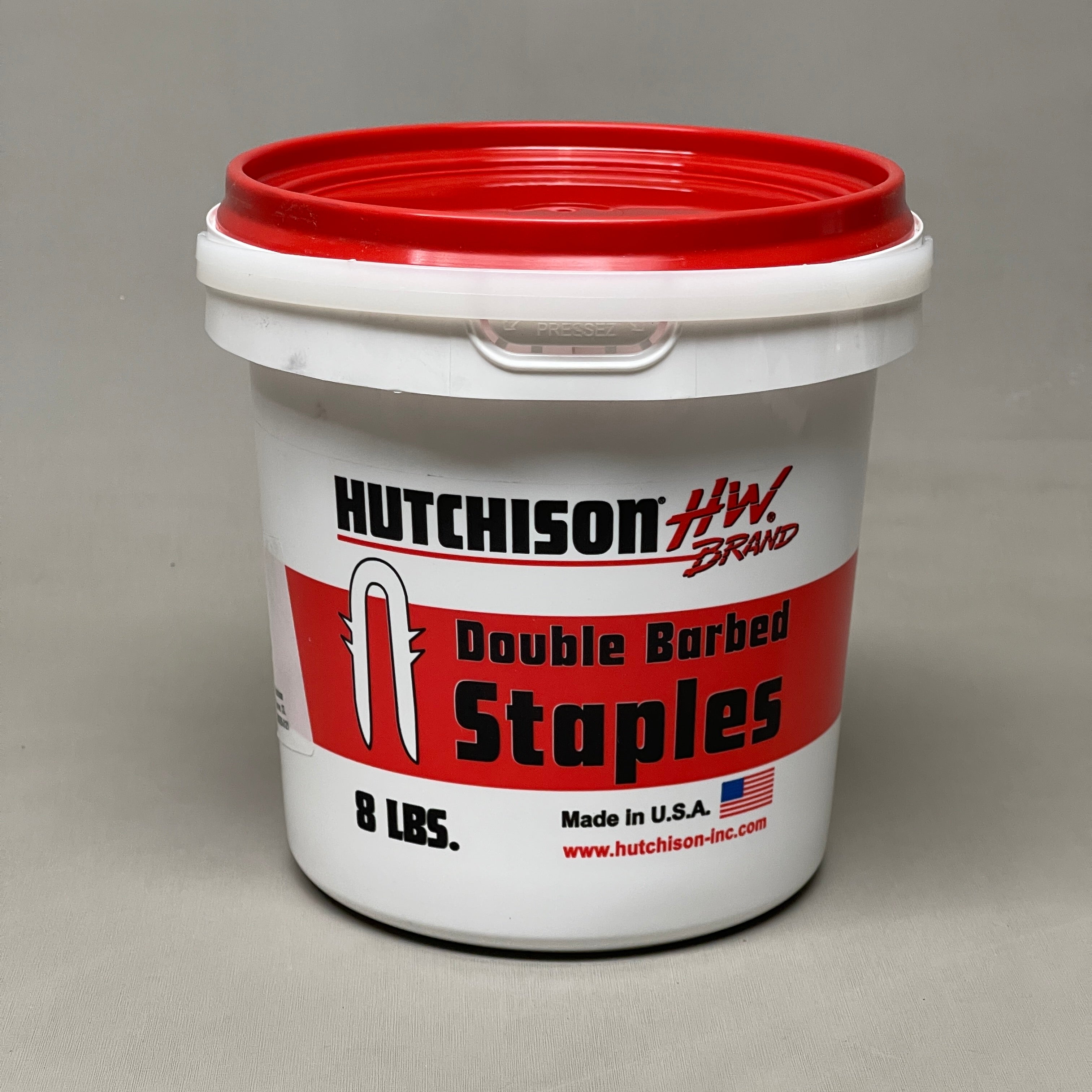 HW BRAND (Hutchinson Inc) Double Barbed Galvanized Fence Staples 1-1/2" 8 lb (New)