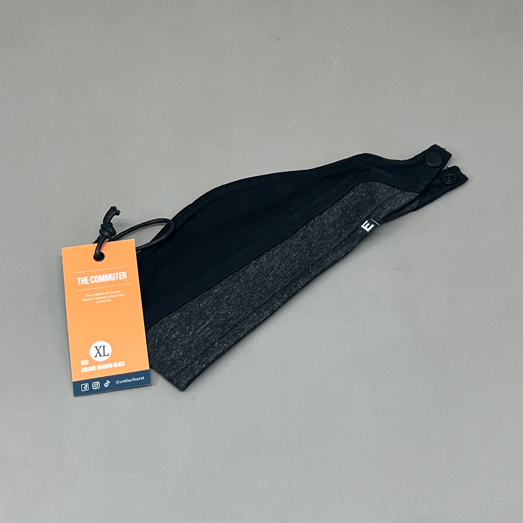 EMBERHURST 2-Pack! of Extra Removable Earband for The Commuter Winter Face Protector Shadow Black XL (New)