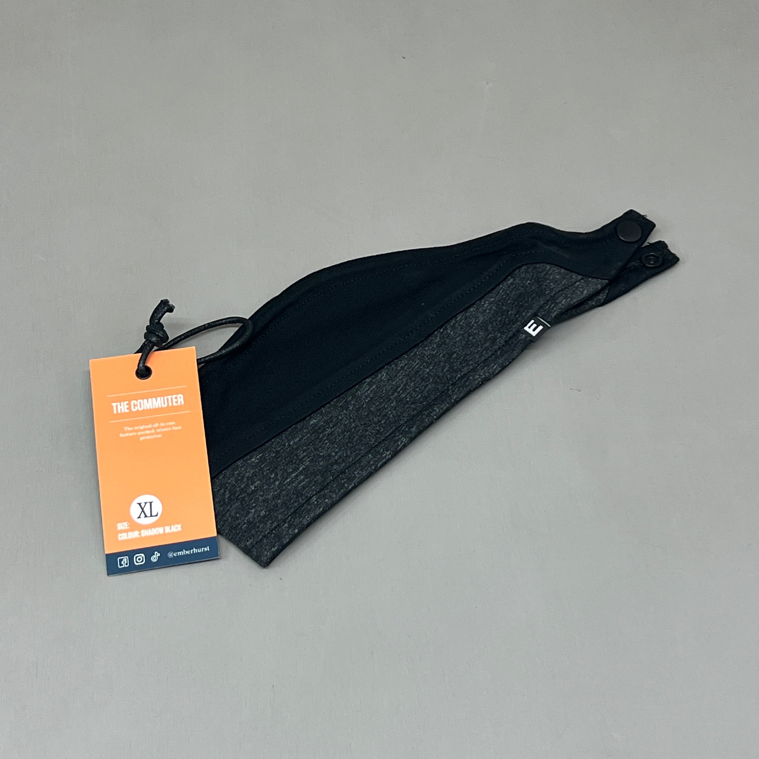 EMBERHURST 2-Pack! of Extra Removable Earband for The Commuter Winter Face Protector Shadow Black XL (New)