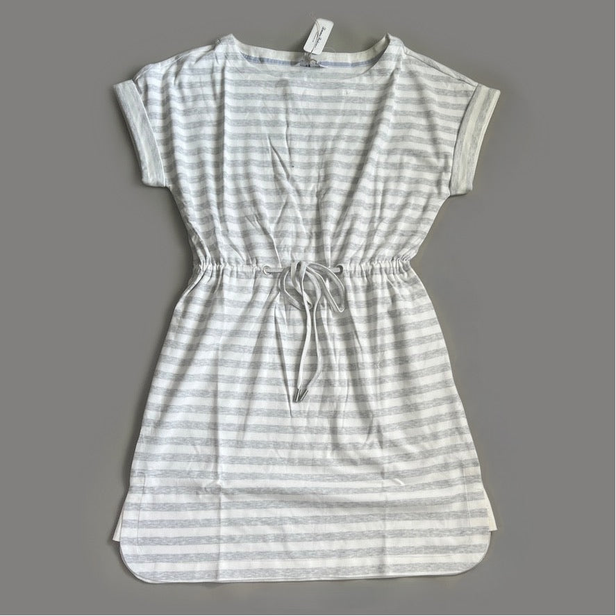 TOMMY BAHAMA Women's Short Sleeve Amira Stripe Short Dress Size L Grey (New)