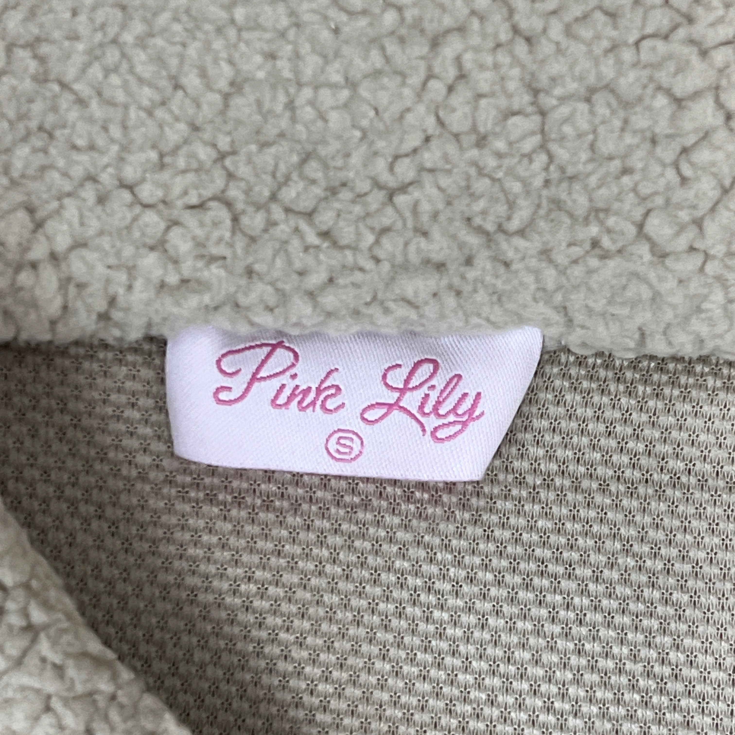 PINK LILY Fleece Button-up Jacket Women's Sz S Beige PL177 (New)