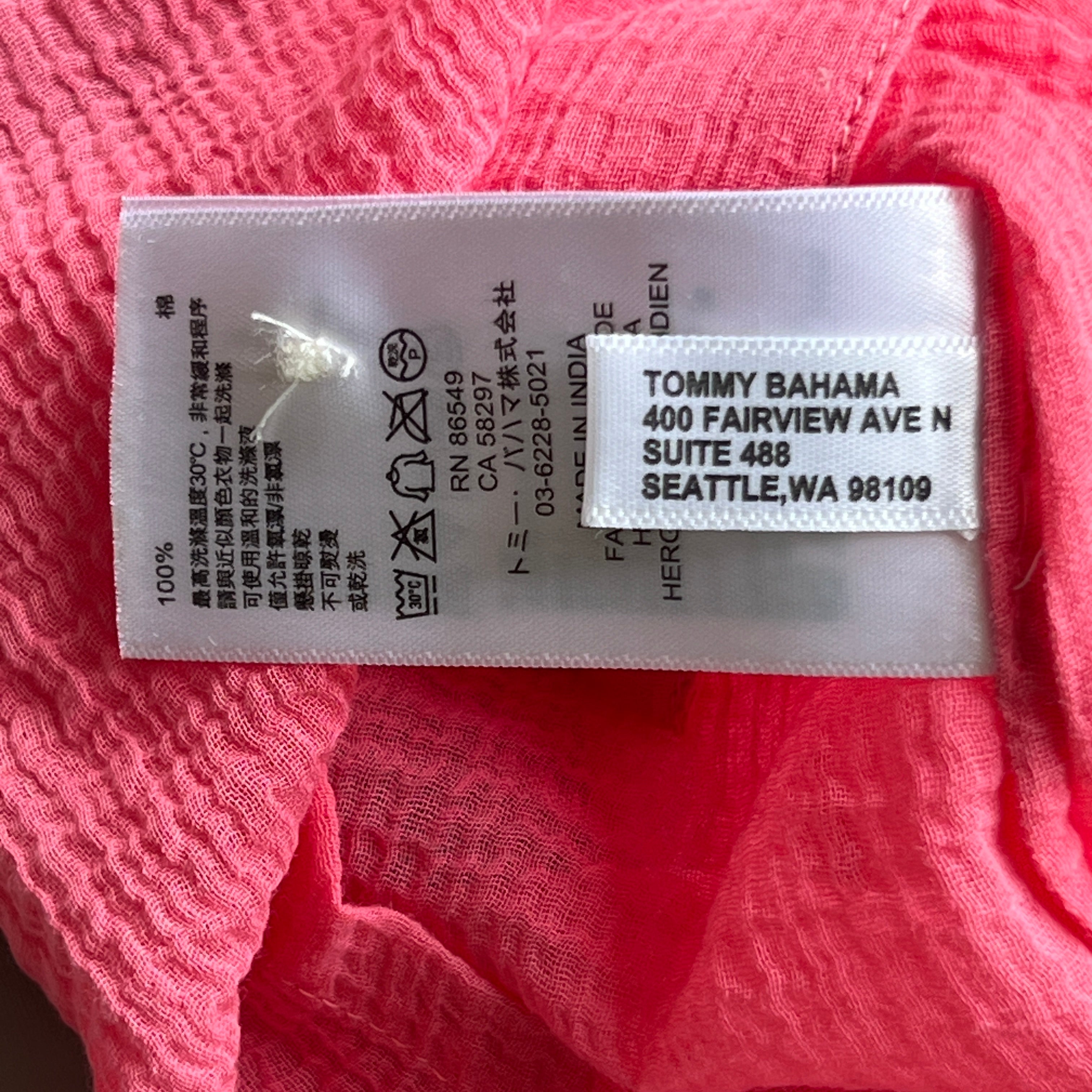 TOMMY BAHAMA Women's Lana Bay Gauze Top 3/4 Sleeve Tutti Frutti Size XXS (New)