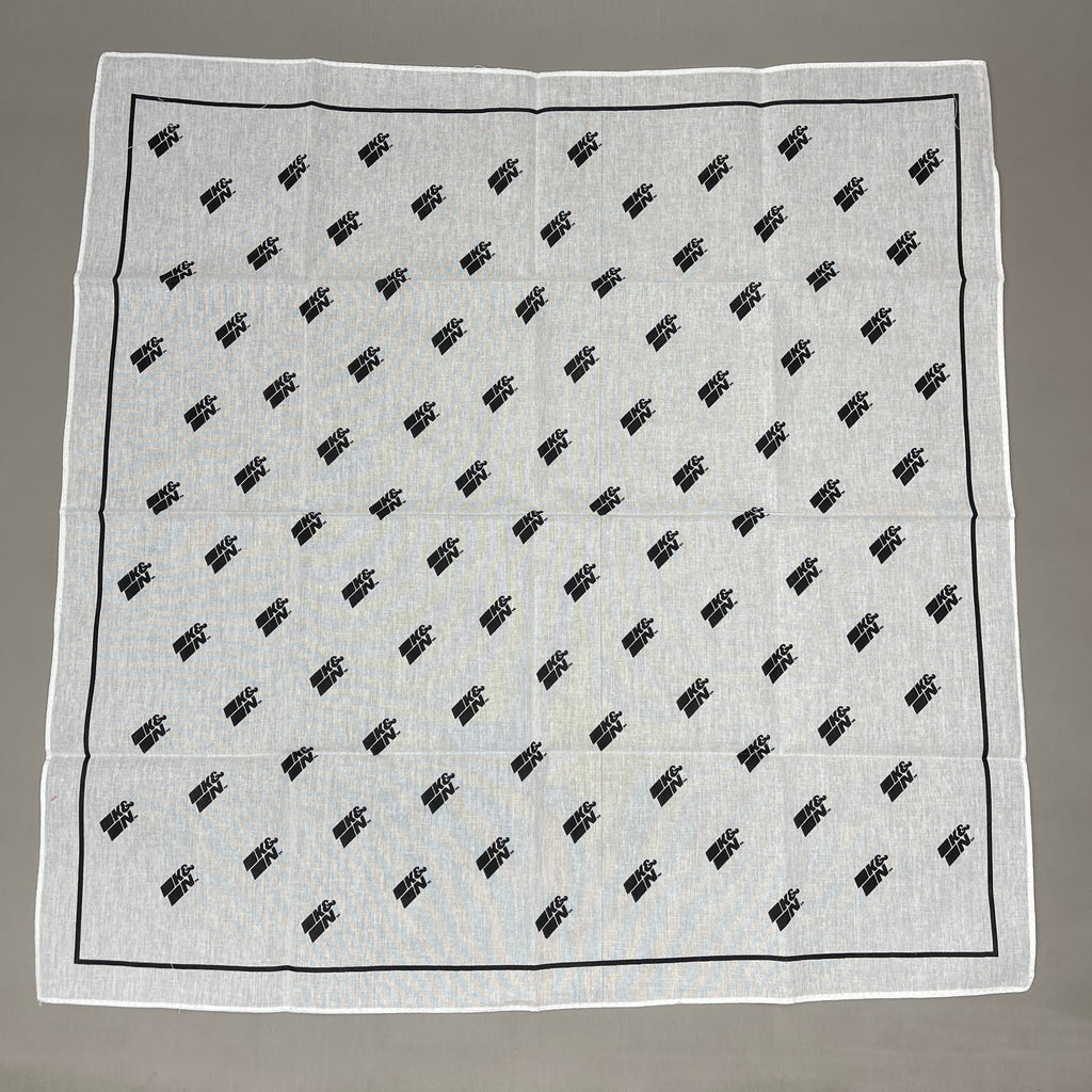 K&N (9 PACK) Bandana Neck Gator Handkerchief White/Black 87-4018-Bandana