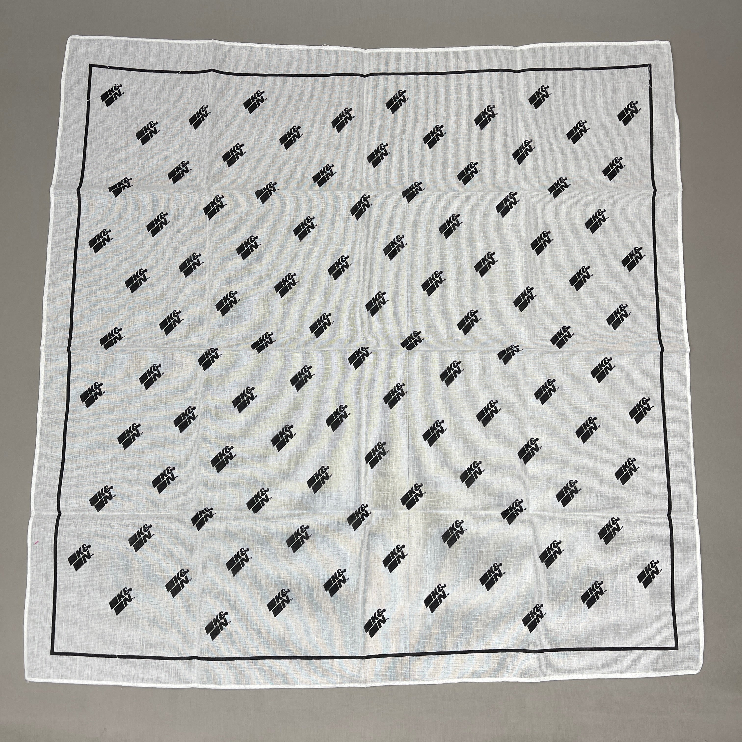 K&N (9 PACK) Bandana Neck Gator Handkerchief White/Black 87-4018-Bandana