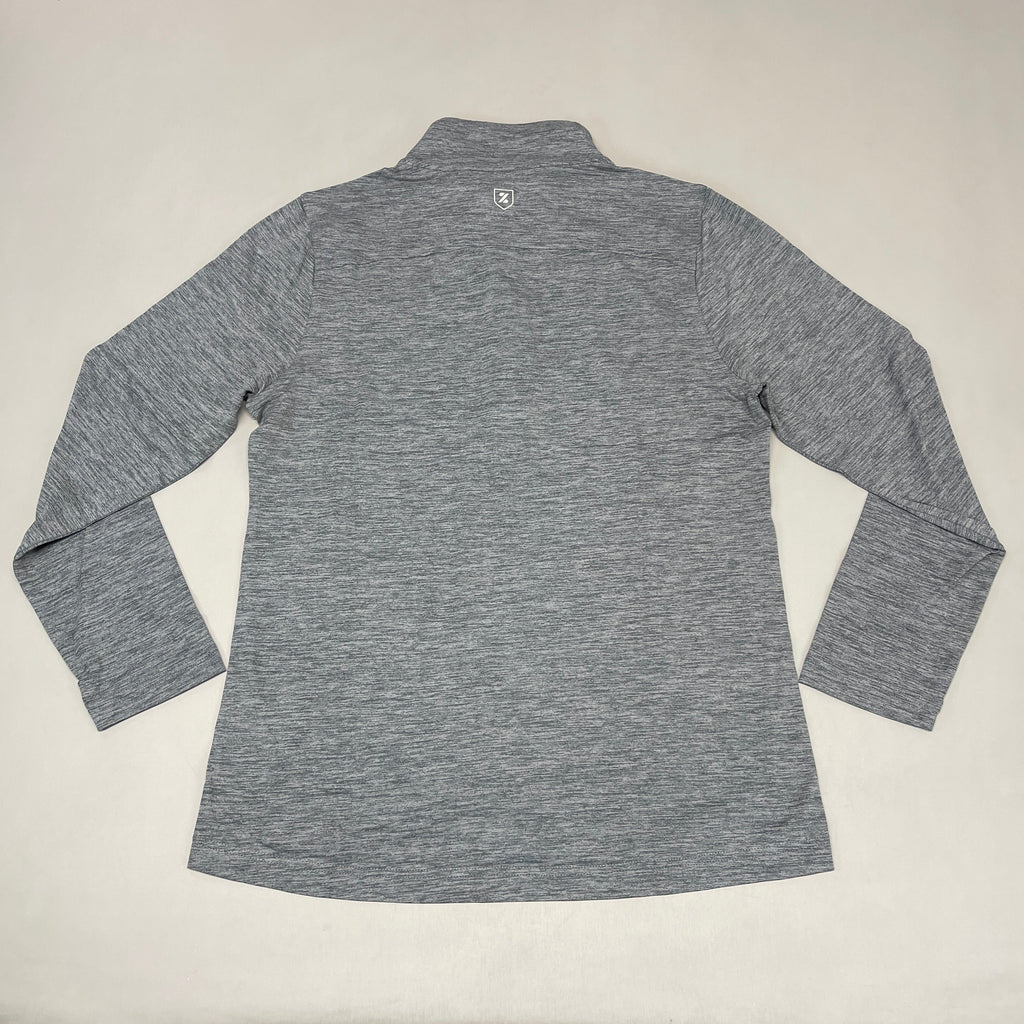 ZUSA Pull Over Shirt Long Sleeve Brisk Quarter Zip Women's Sz M Charcoal Heather (New)