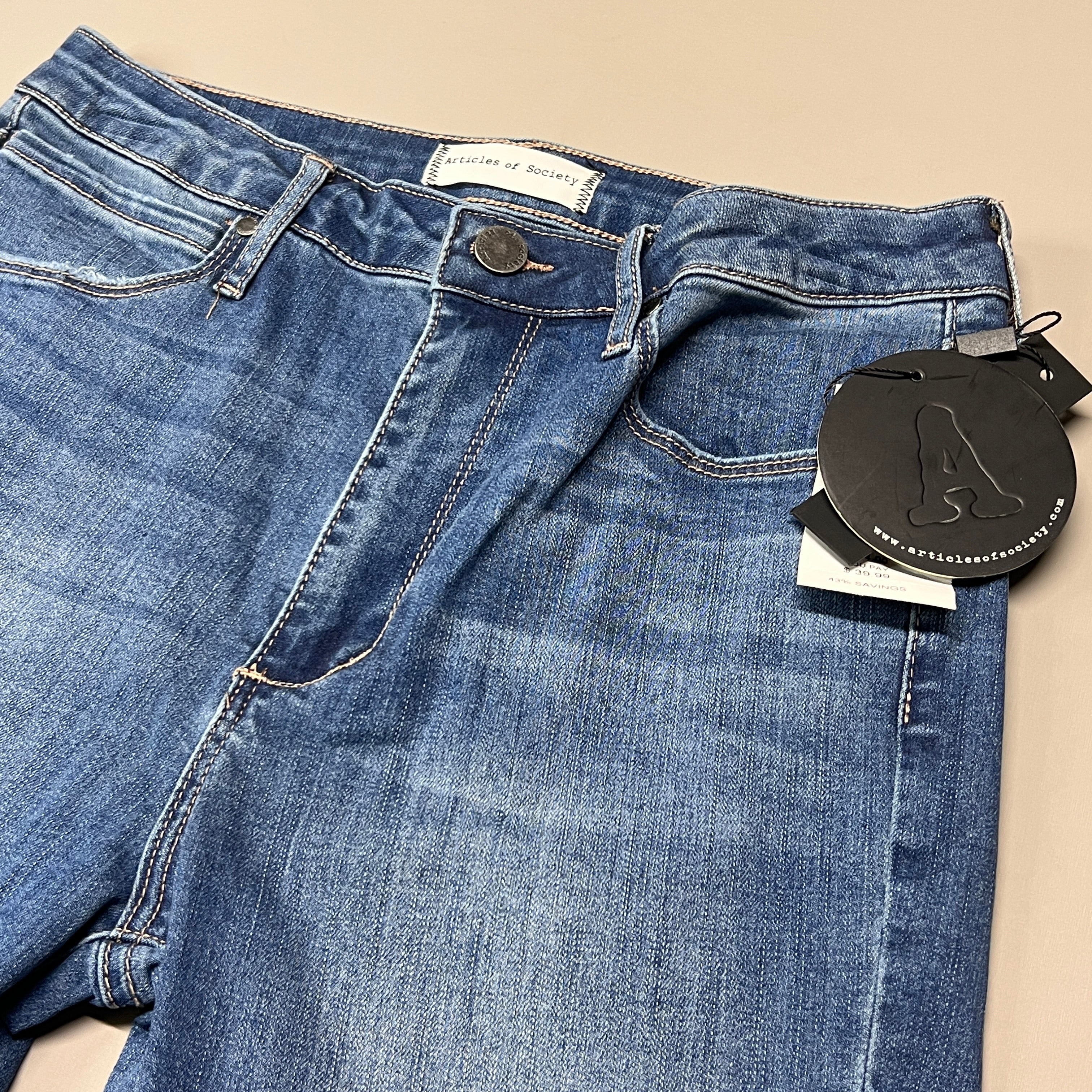 ARTICLES OF SOCIETY Pearl City Denim Jeans Women's Sz 28 Blue 4018PLV-712 (New)