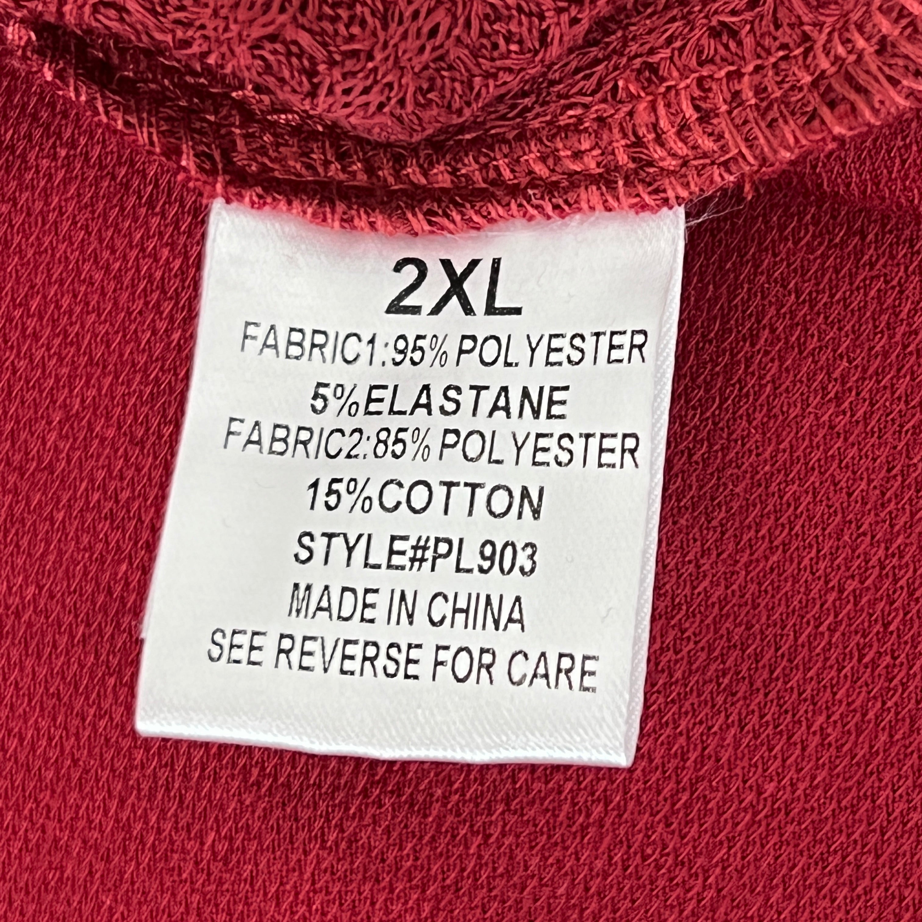 PINK LILY Take the Leap Henley Waffle Knit Blouse Women's Sz 2XL Cranberry PL903 (New)