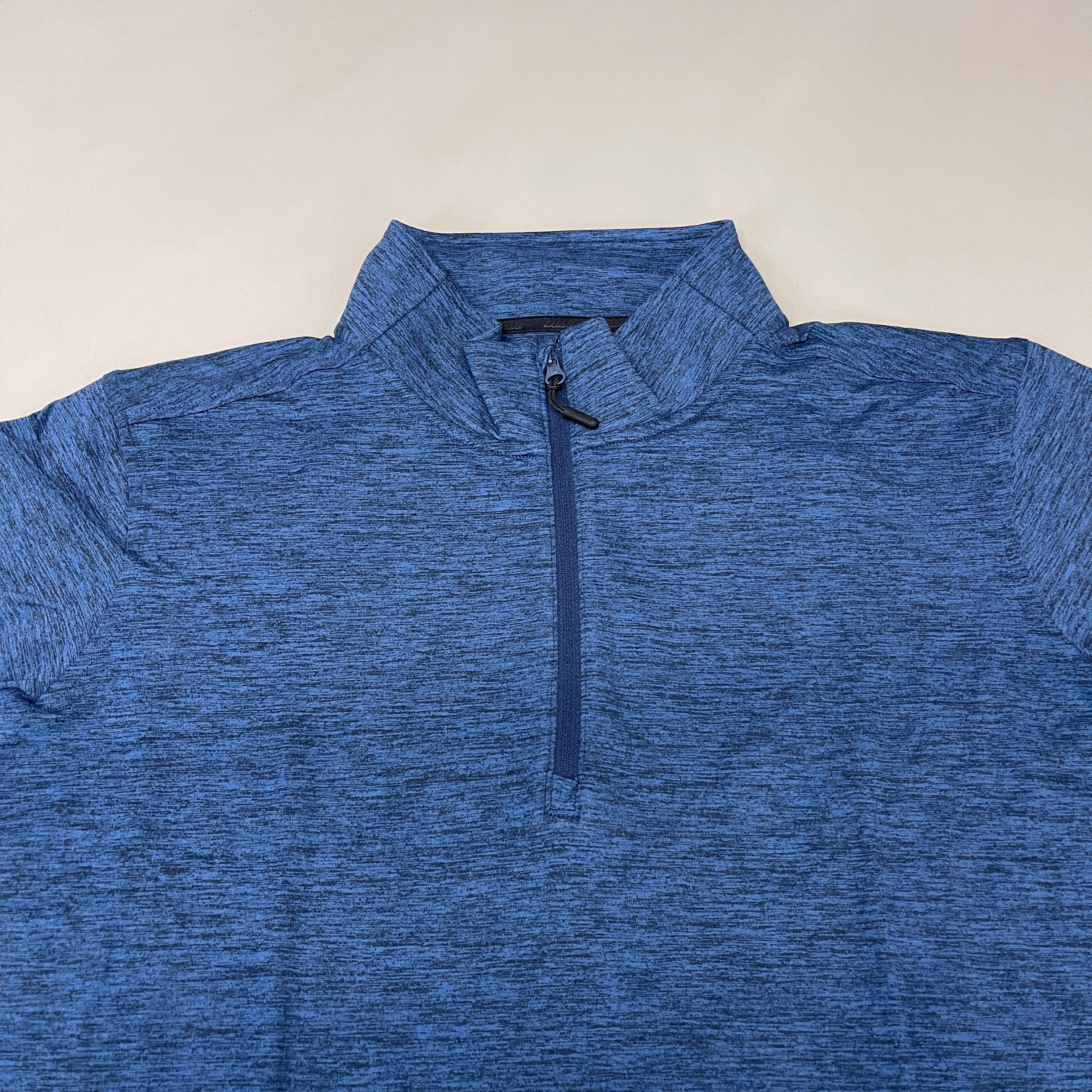 ZUSA Pull Over Shirt Long Sleeve Brisk Quarter Zip Men's Sz 2XL Navy Heather (New)