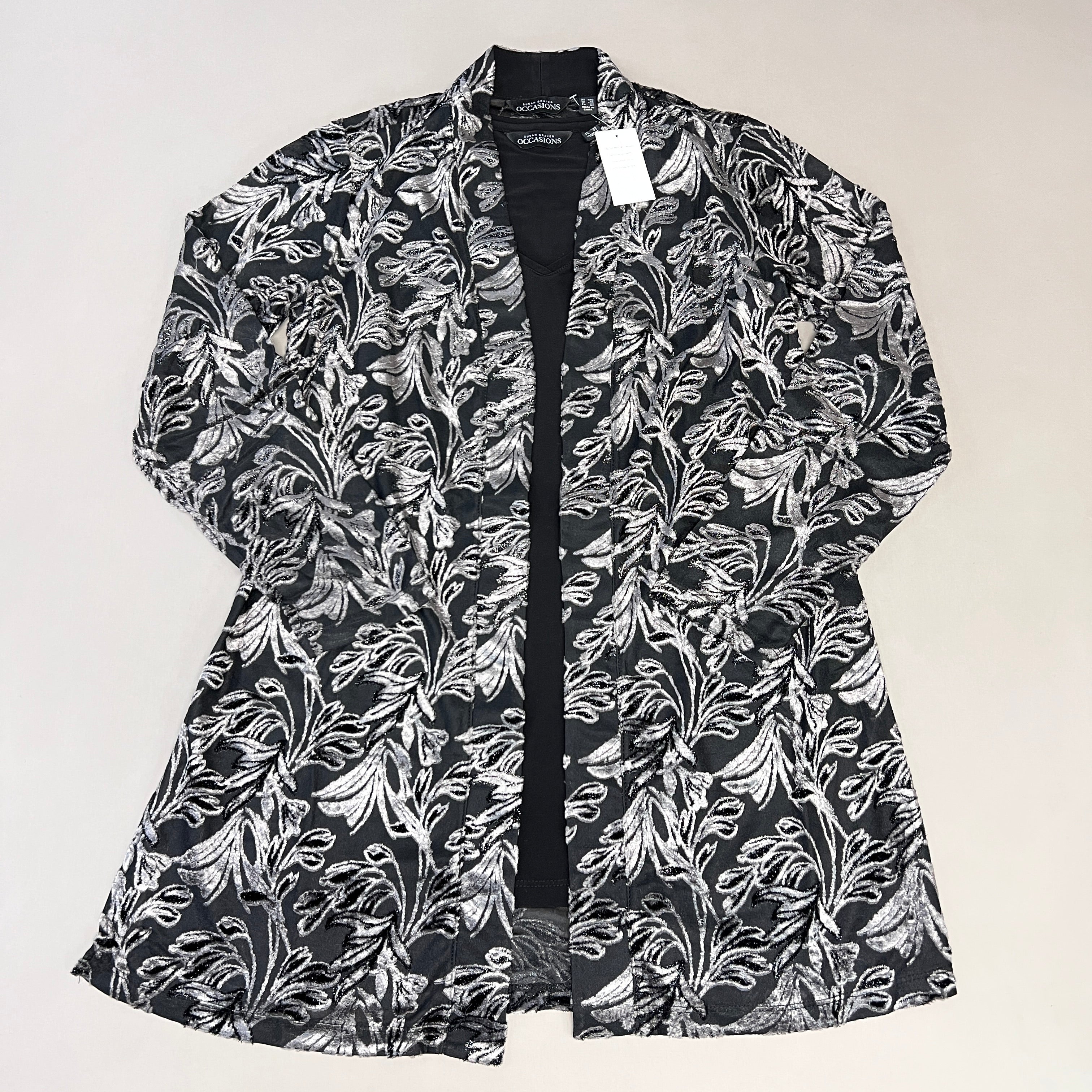 SUSAN GRAVER Knit Cardigan & Tank Set Women's Sz XXS Grey / Black A384258F19154 (New)