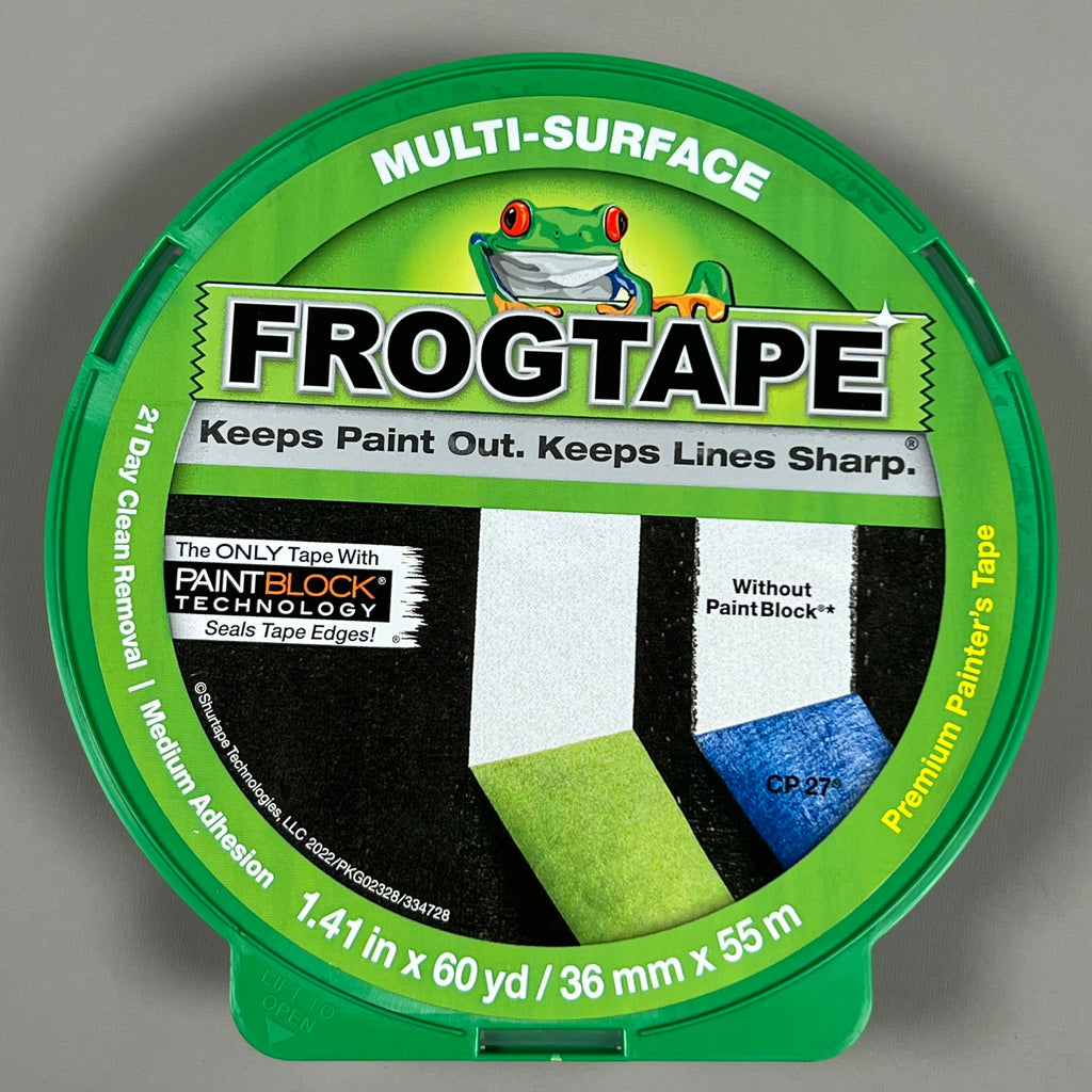2-PK SHURTAPE FROGTAPE Multi-Surface Masking Tape Green 1.41 in x 60 yd 1396747 (New)