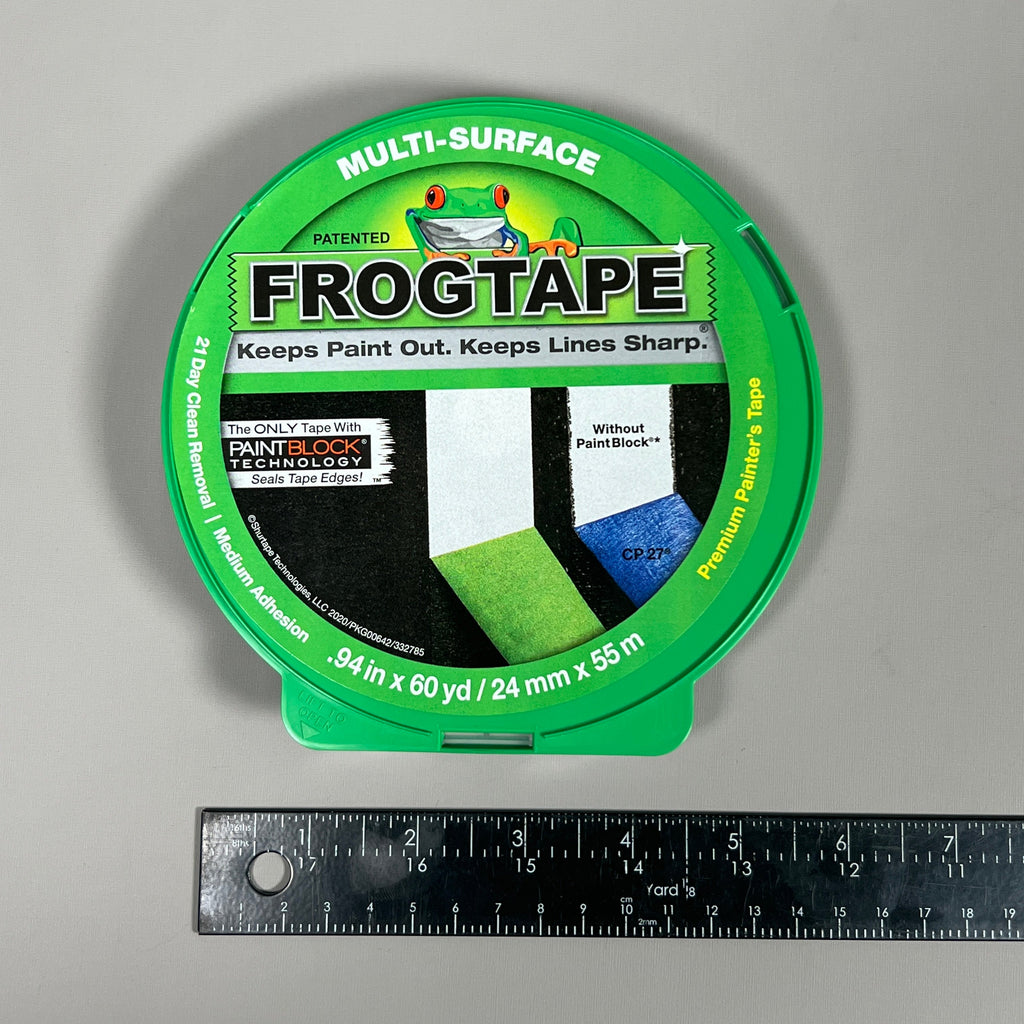 2-PK SHURTAPE FROGTAPE Multi-Surface Masking Tape Green 0.94 in x 60 yd 332785 (New)