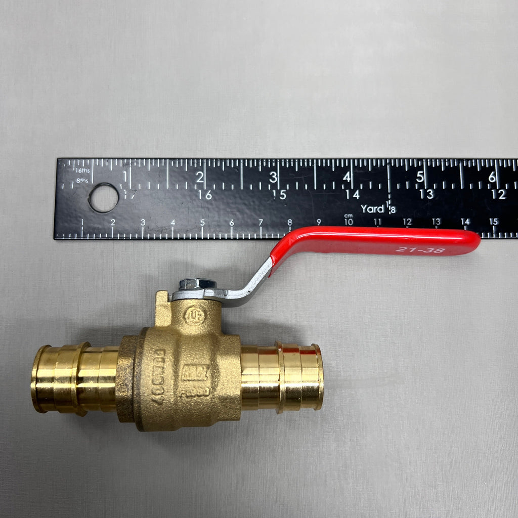 RED-WHITE VALVE Brass LF PEX Ball Valve 3/4" 0.5 lb 5015AB (New)