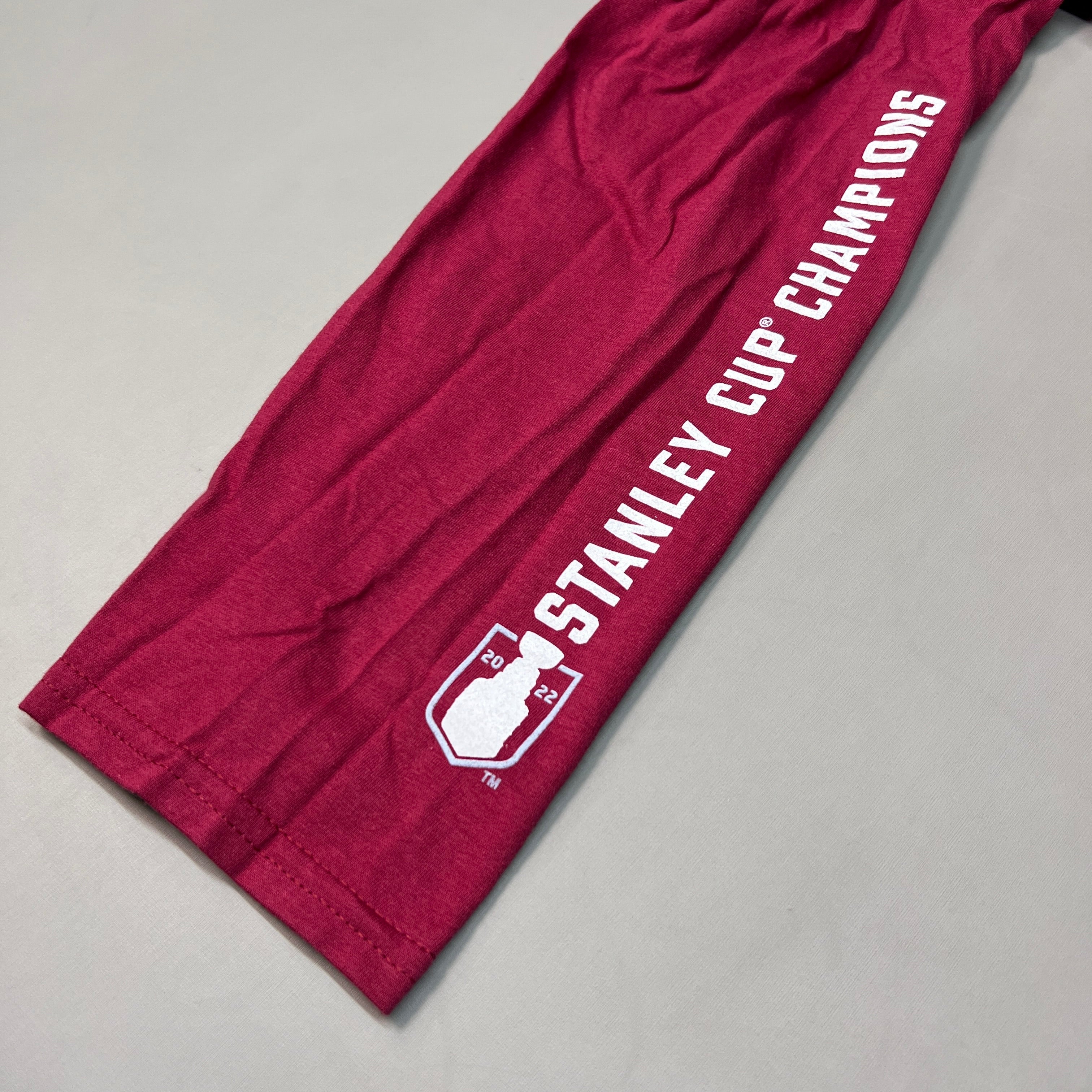 FANATICS 2022 Stanley Cup Champions Colorado Avalanche Long Sleeve T-shirt Sz 2XL Burgundy 058N SC Champs (New)