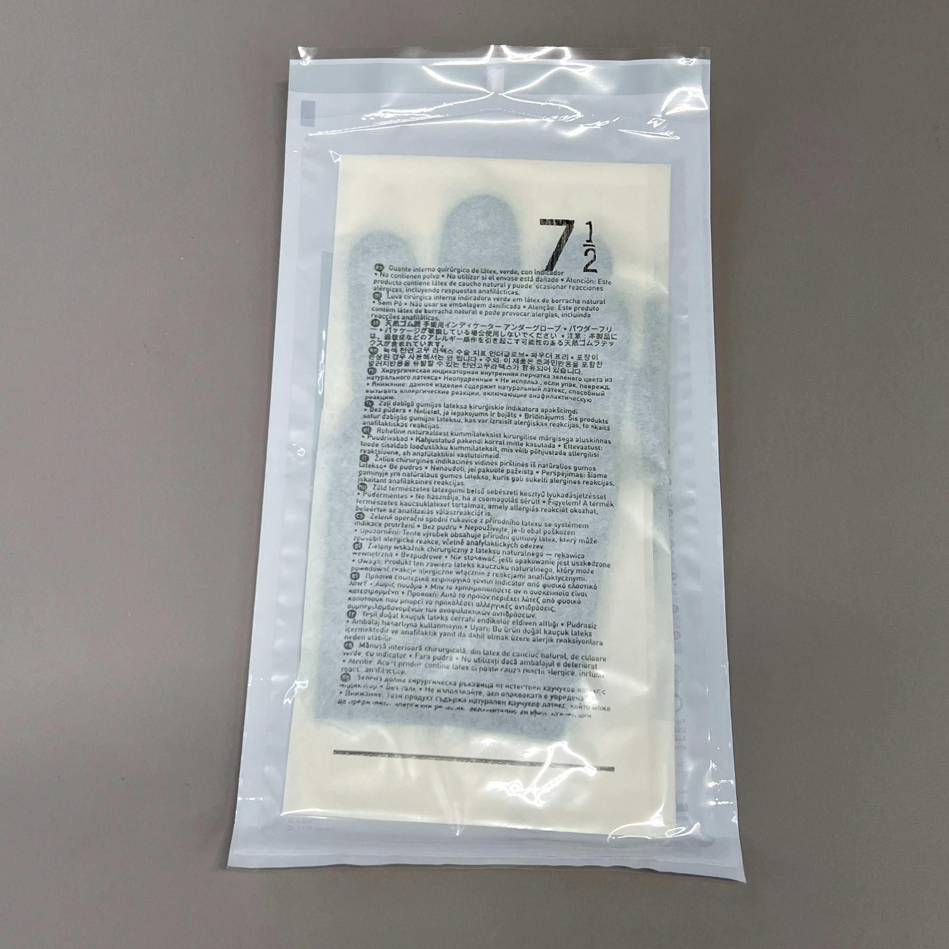 MOLNLYCKE Biogel Latex Surgical Indicator Underglove SZ 7.5 Green 50 Pairs 31275 (New)