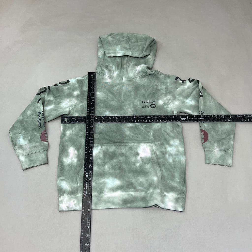RVCA Artist Network Program Tie Dye Hoodie Youth Sz M /12 AVBSF00106 Green (New)