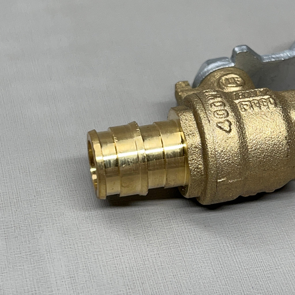 RED-WHITE VALVE Brass LF PEX Ball Valve 1/2" 0.28 lb 5015AB (New)