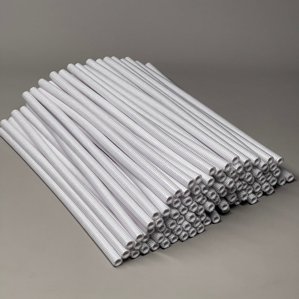 Pack Of 100 Braided Water Line Tubing / Hoses .332 X .555 X 14.5 Long Made In USA (New)
