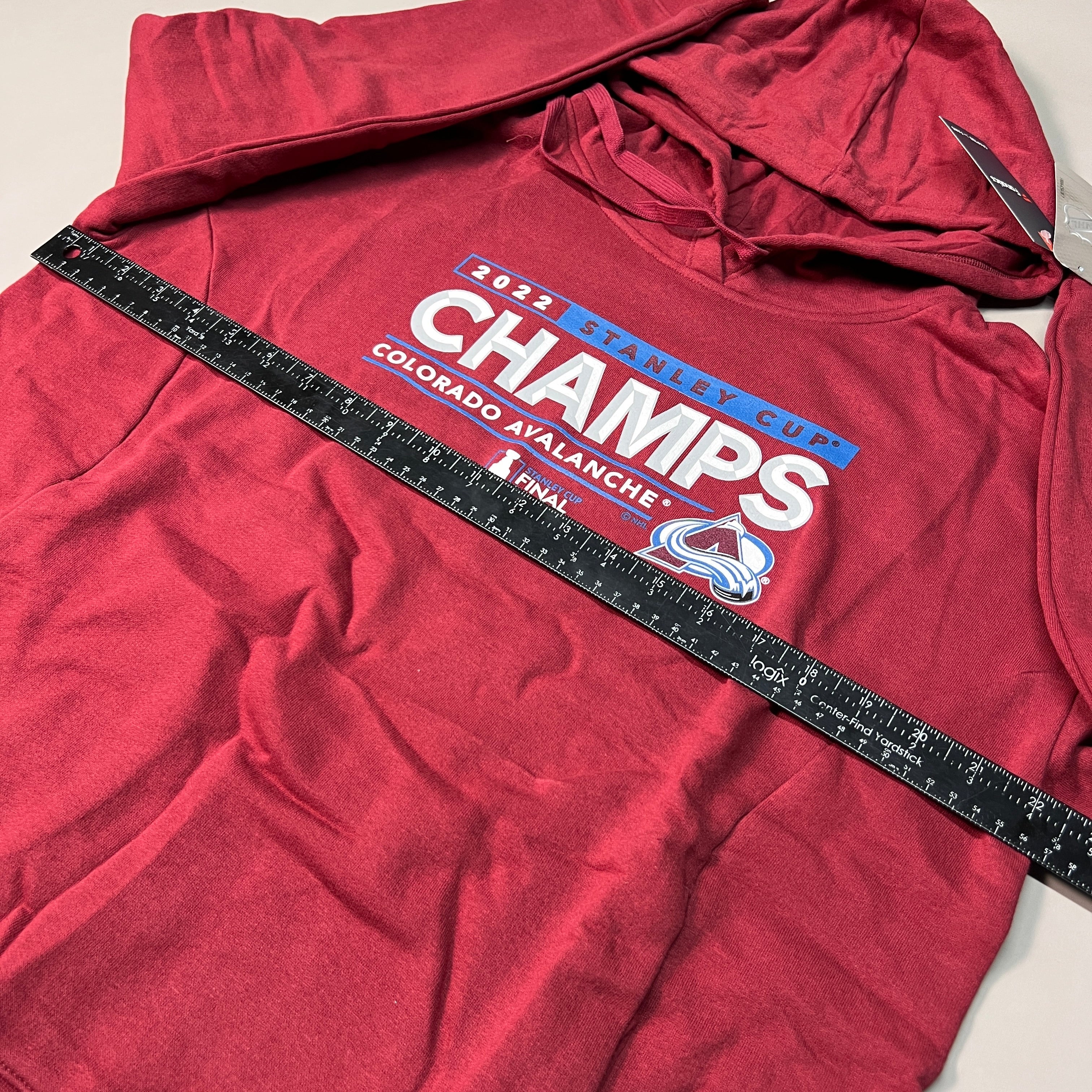 FANATICS 2022 Stanley Cup Champs Colorado Avalanche Final Hoodie Sz L Burgundy 22NHL0024 (New)