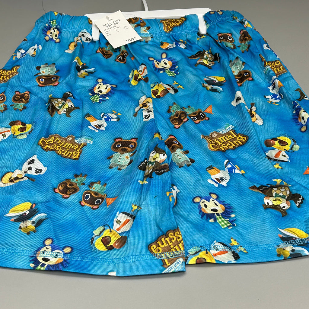 KOMAR KIDS Boys' Animal Crossing 2pc Pajama Set Blue Sz XL (New)