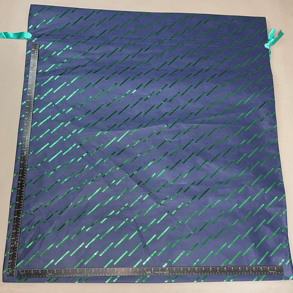 METROPAK Box of 50 Polybags Blue / Green Gift Bags 41.25" X 17" X 9.5" (New)